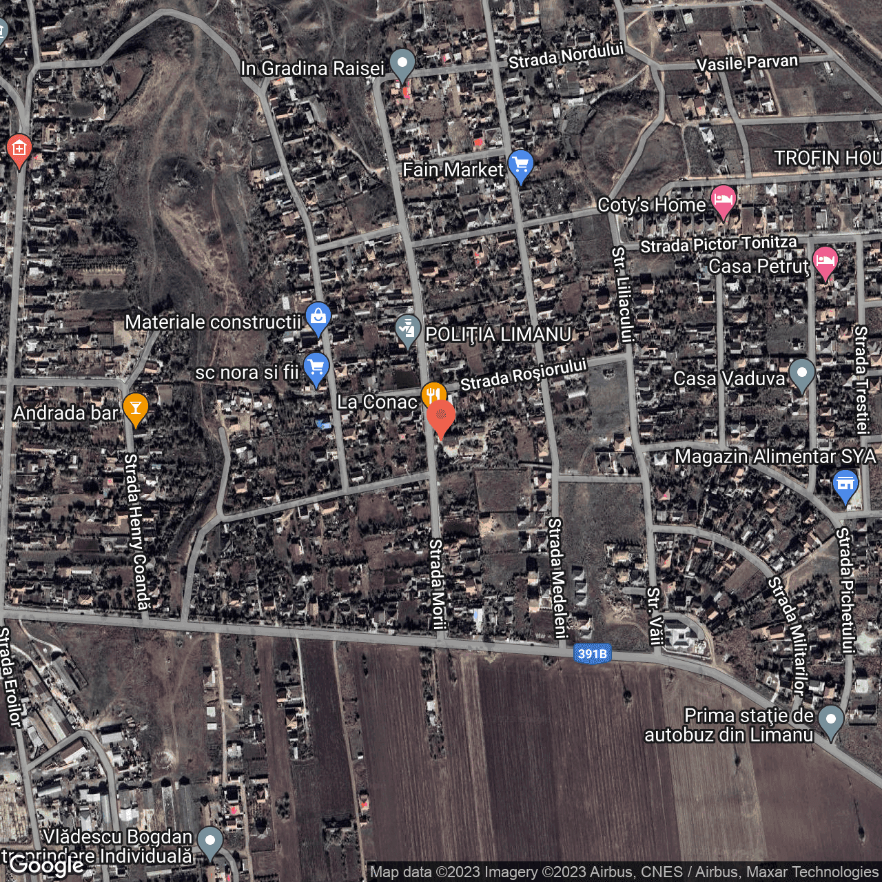 Poza harta hybrid, zoom 16, adresa Limanu, str. Morii, nr. 10, , judetul