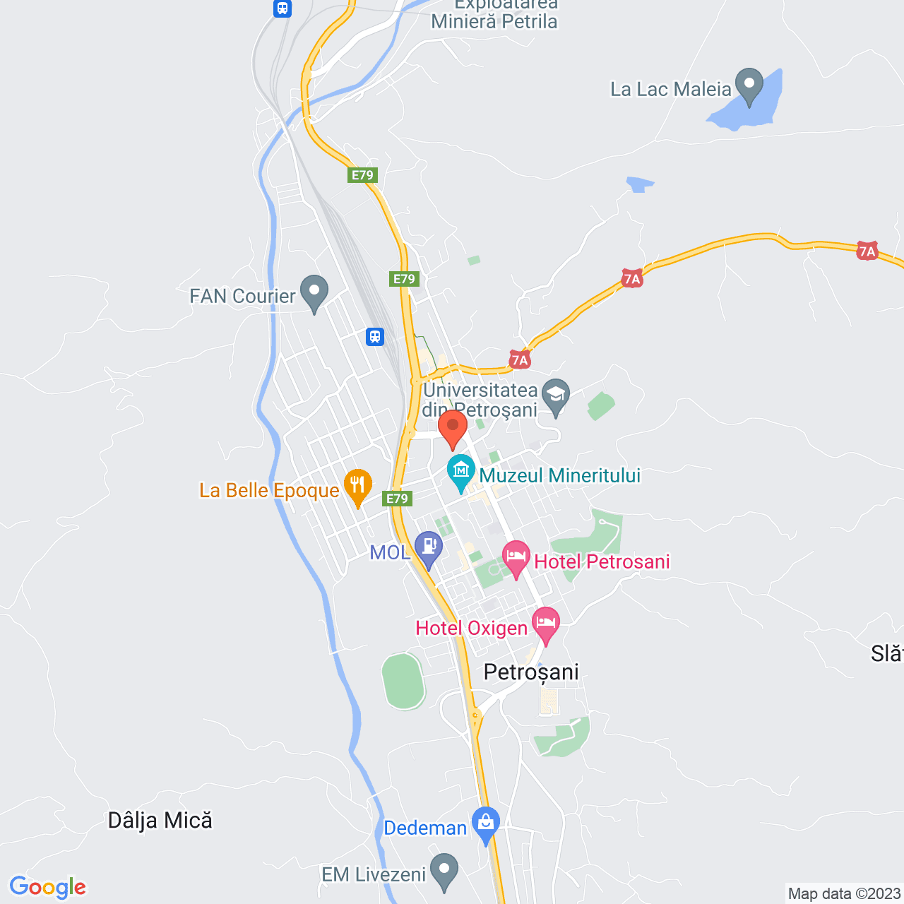 Poza harta streetview, zoom 14, adresa Petroșani, Strada Timișoarei, nr. 2, , judetul