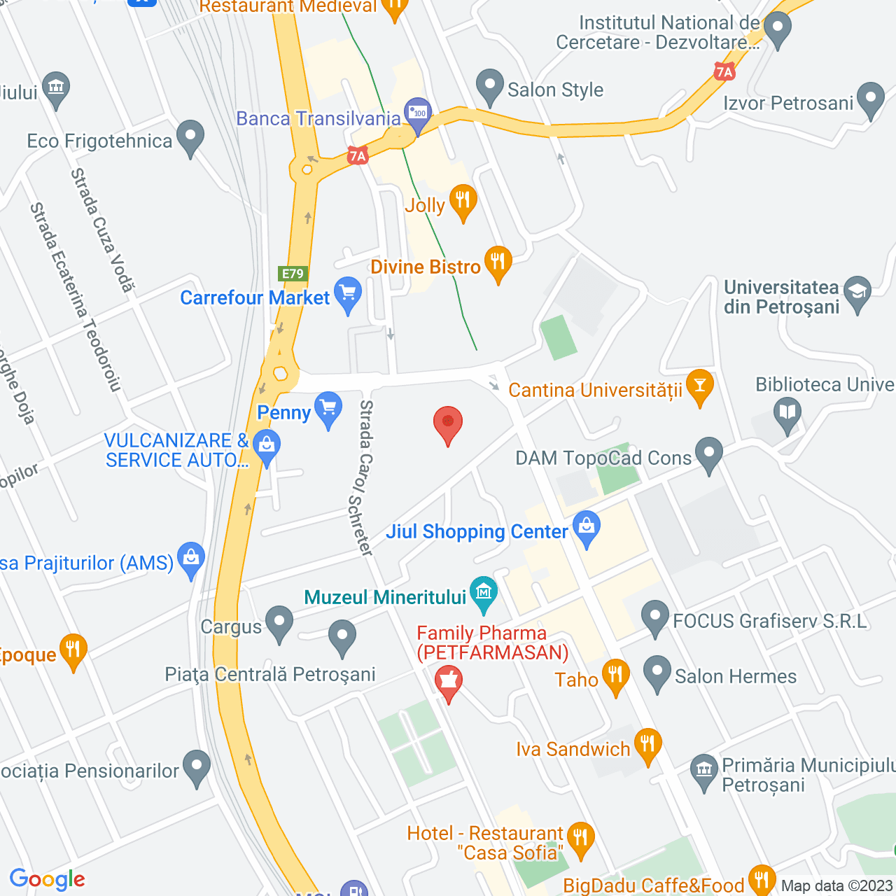 Poza harta streetview, zoom 16, adresa Petroșani, Strada Timișoarei, nr. 2, , judetul