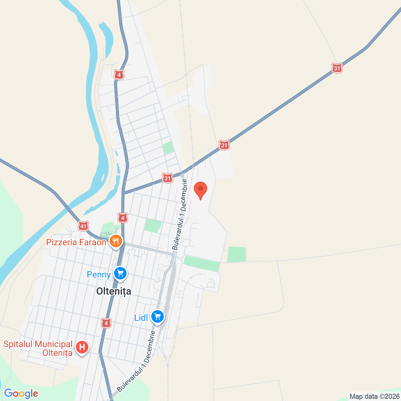 Poza harta streetview, zoom 14, adresa Oltenița, Intrarea Călărași, nr. 6,, , judetul