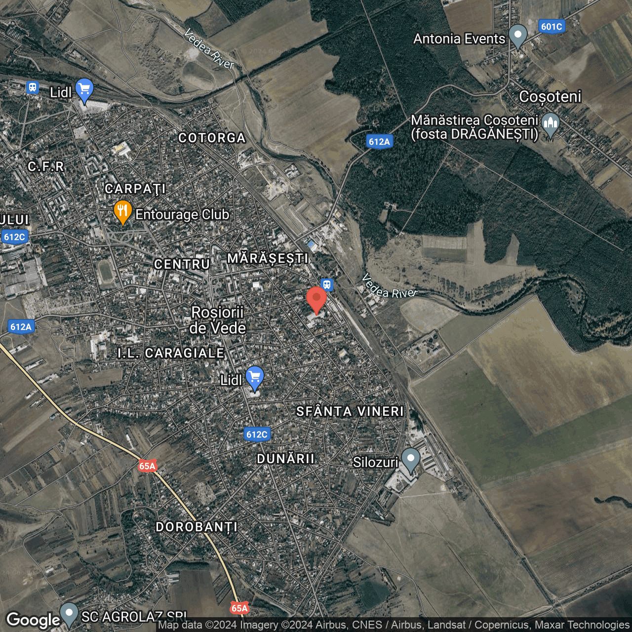 Poza harta hybrid, zoom 14, adresa Bulevardul Sf. Vineri Rosiori de Vede, judet Teleorman, , judetul