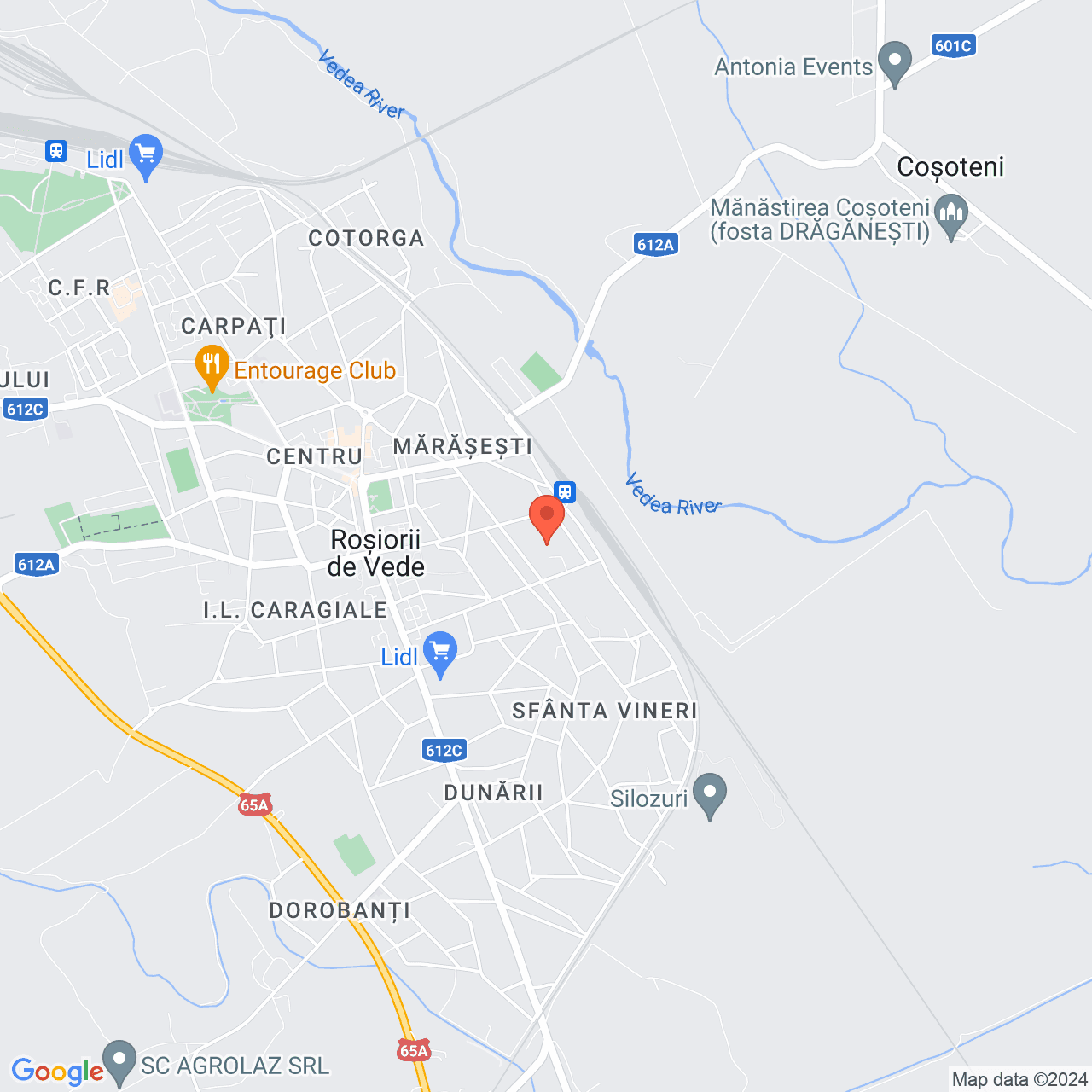 Poza harta streetview, zoom 14, adresa Bulevardul Sf. Vineri Rosiori de Vede, judet Teleorman, , judetul