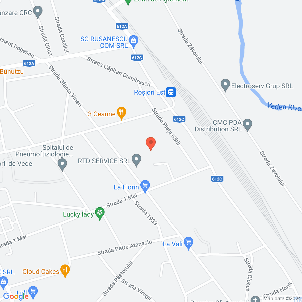 Poza harta streetview, zoom 16, adresa Bulevardul Sf. Vineri Rosiori de Vede, judet Teleorman, , judetul