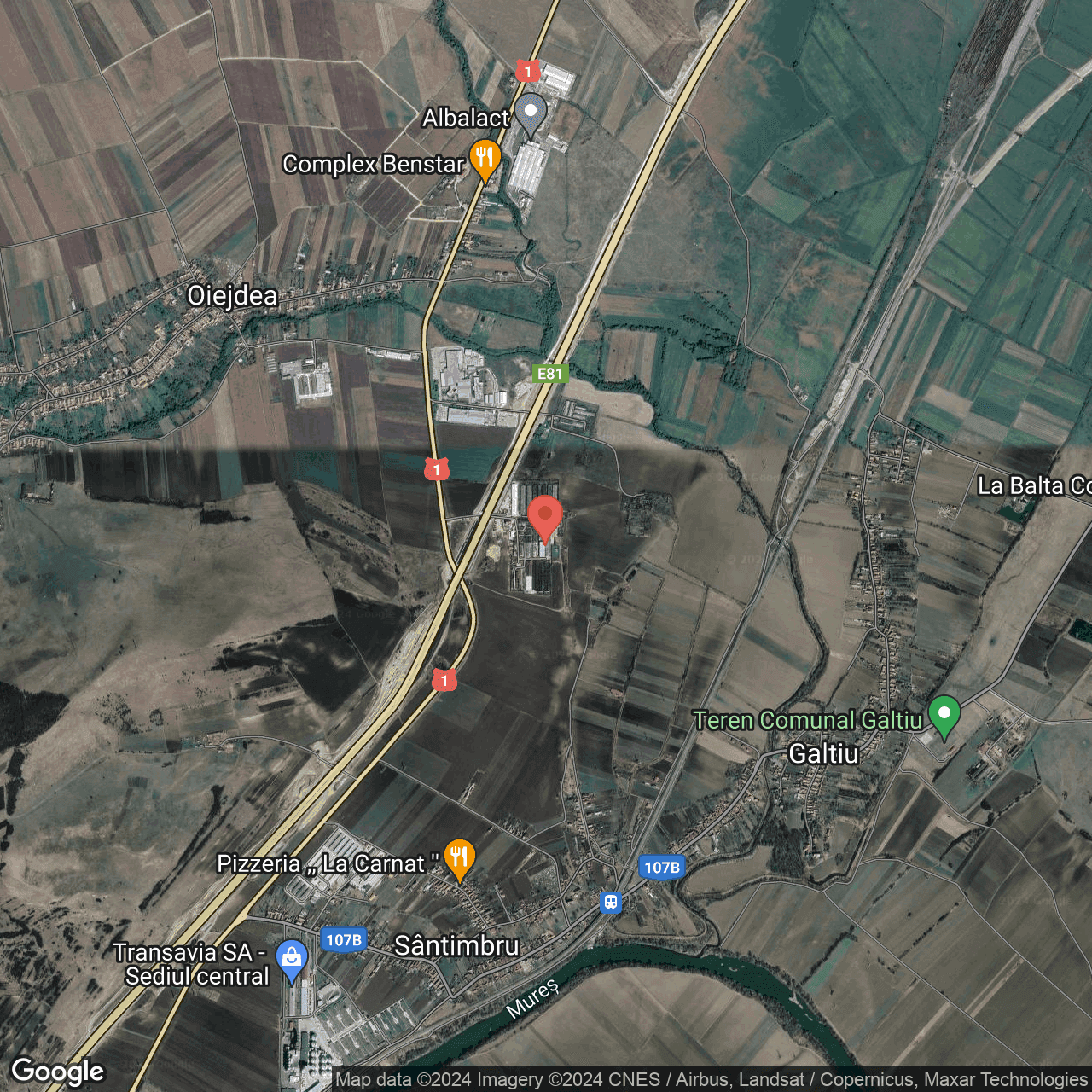 Poza harta hybrid, zoom 14, adresa Oiejdea Alba, , judetul