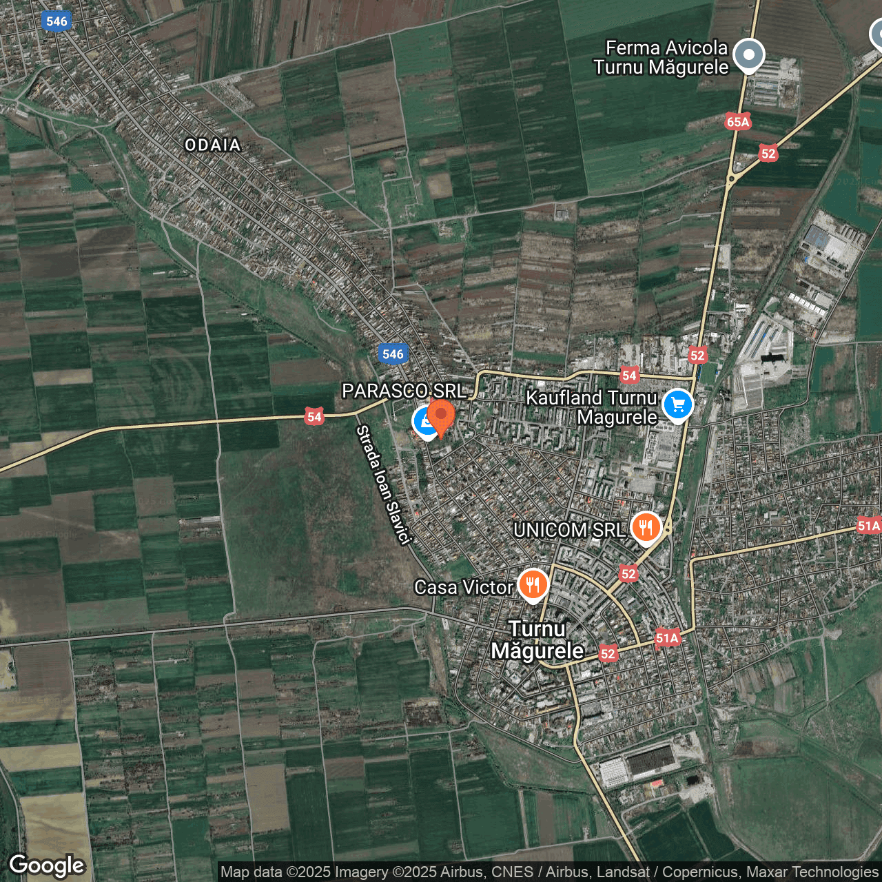 Poza harta hybrid, zoom 14, adresa Turnu Magurele, str.Memoriile 2 Mai nr.86, , judetul