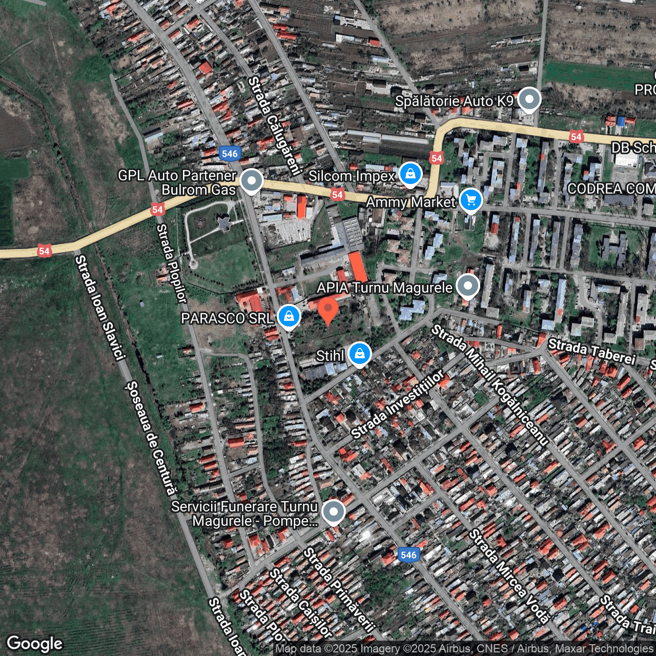 Poza harta hybrid, zoom 16, adresa Turnu Magurele, str.Memoriile 2 Mai nr.86, , judetul