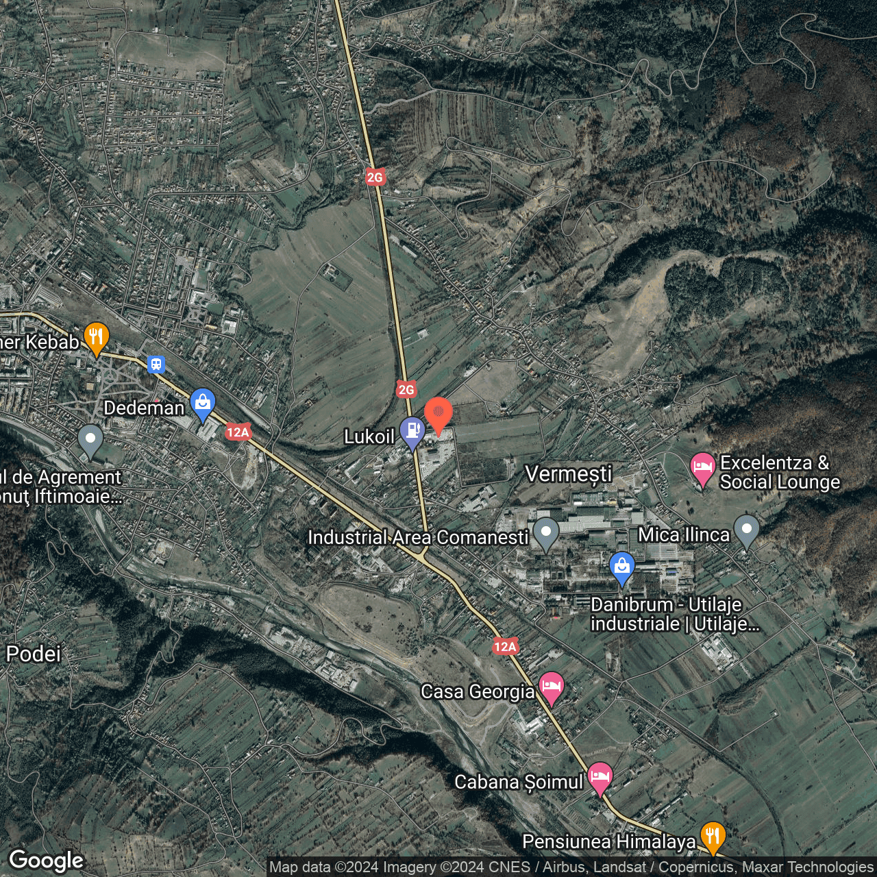 Poza harta hybrid, zoom 14, adresa str. Combinatului, Comănești, , judetul