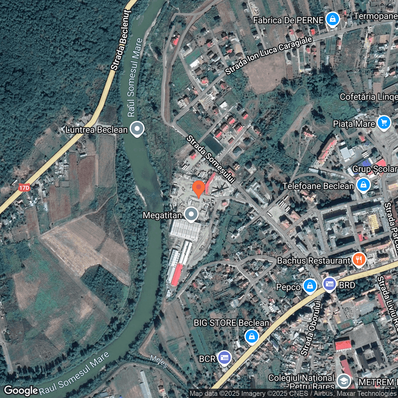 Poza harta hybrid, zoom 16, adresa Beclean, str. Somesului, nr.33, , judetul