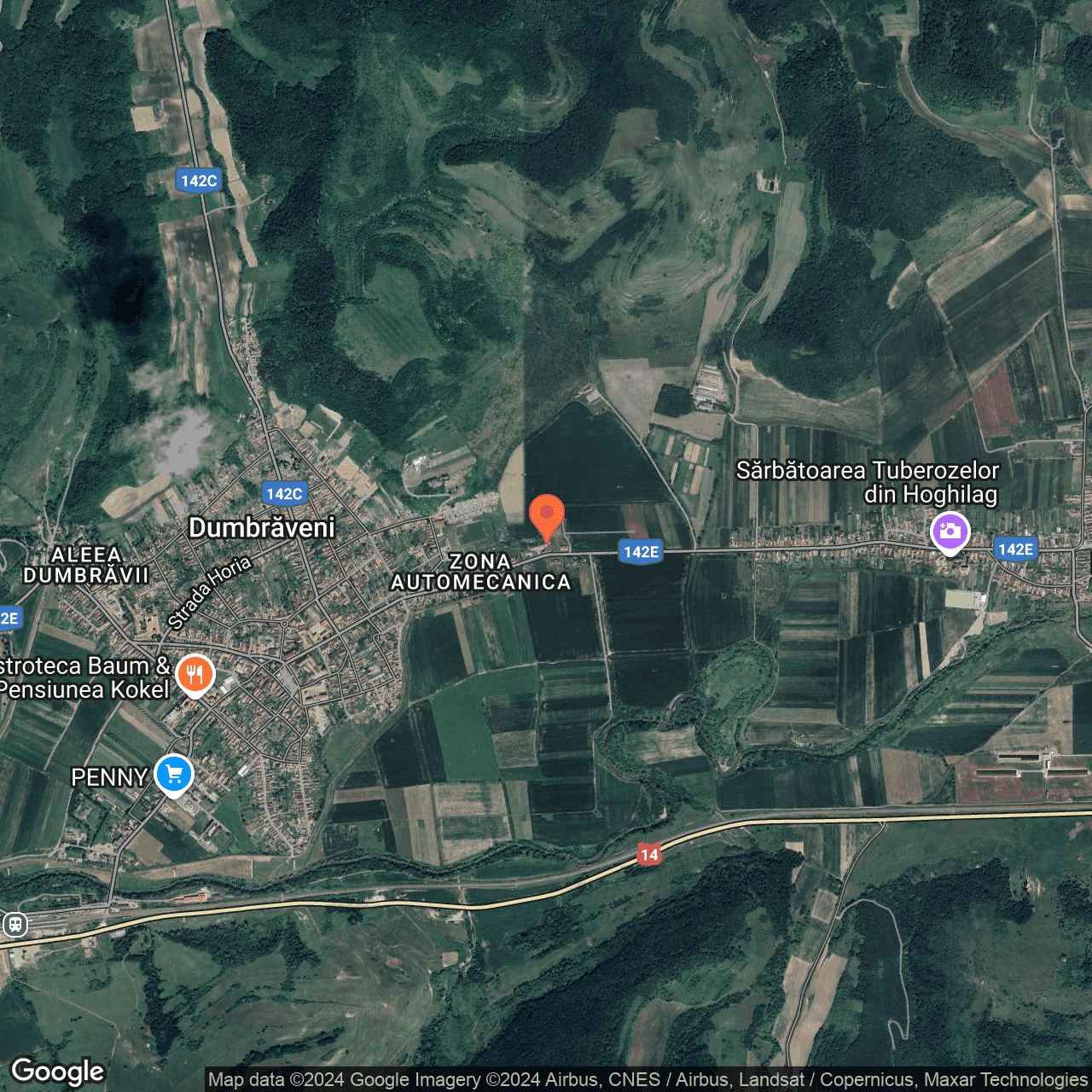 Poza harta hybrid, zoom 14, adresa Hoghilag Sibiu, , judetul