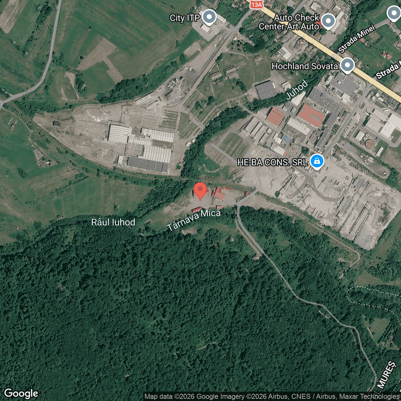 Poza harta hybrid, zoom 16, adresa Sovata, str. Praidului, nr. 143C, , judetul
