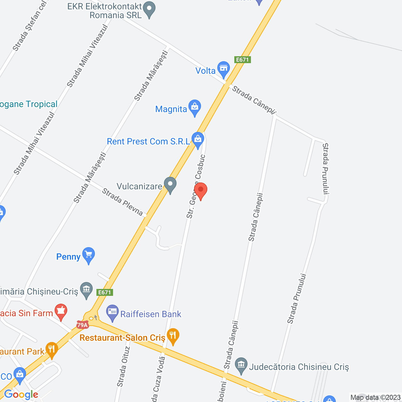 Poza harta streetview, zoom 16, adresa Chișineu-Criș, str. George Coșbuc, nr 30, , judetul