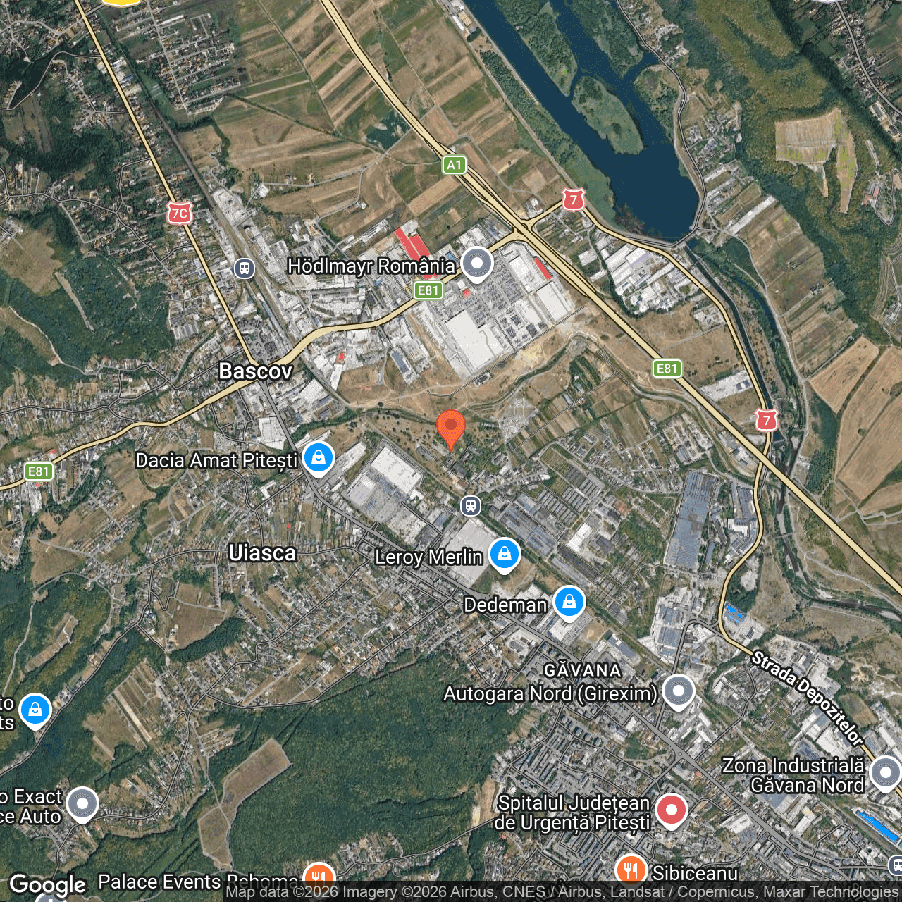 Poza harta hybrid, zoom 14, adresa Strada Constantin Dobrogeanu Gherea, Pitesti, , judetul