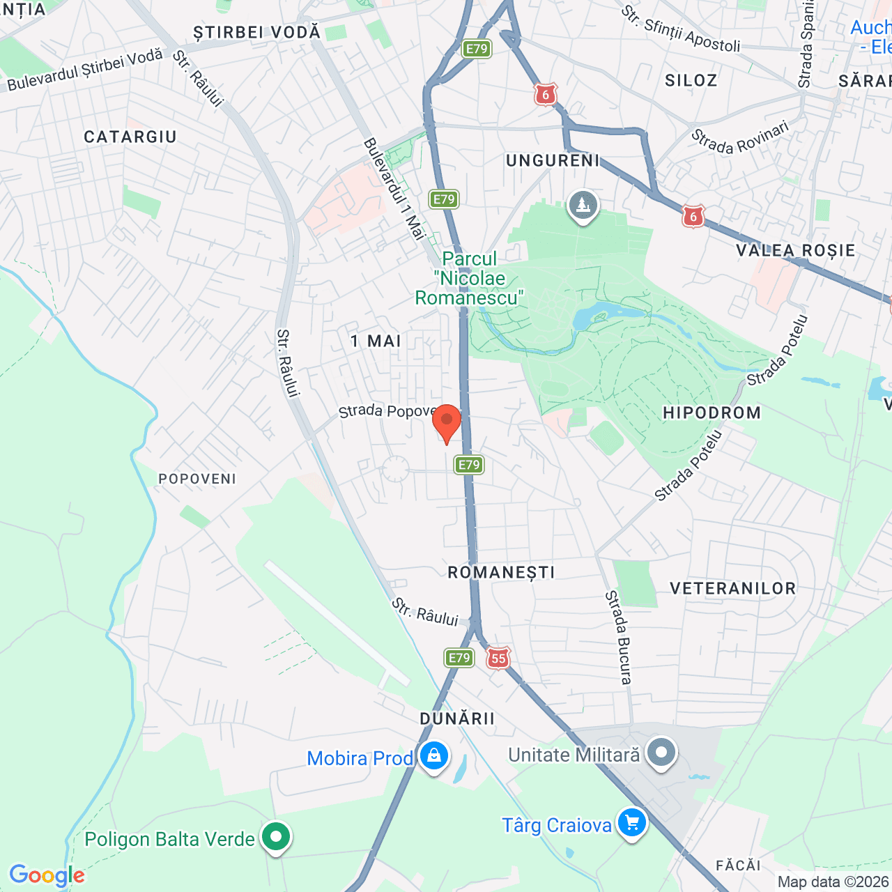 Poza harta streetview, zoom 14, adresa Strada Nicolae Romanescu Craiova, , judetul