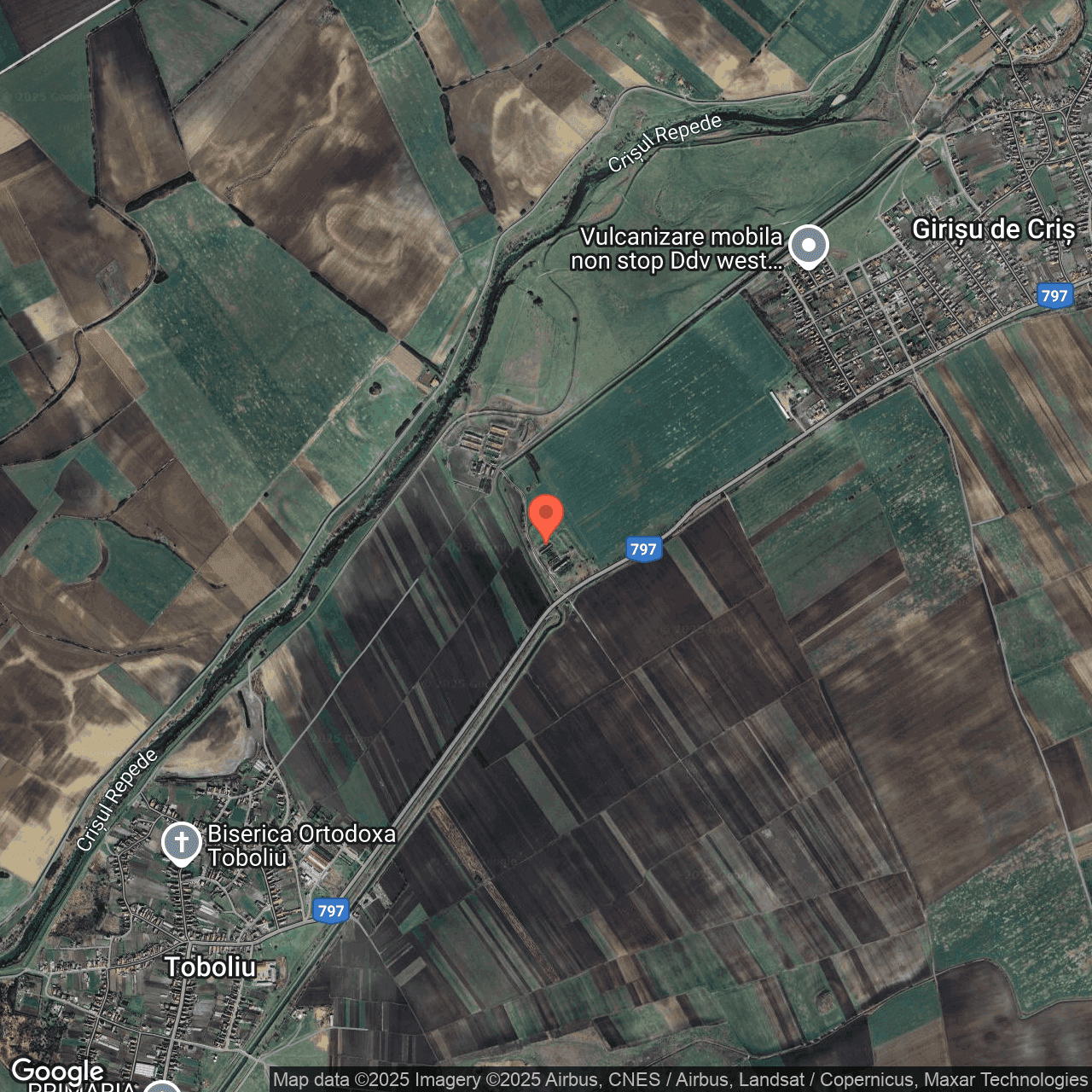 Poza harta hybrid, zoom 14, adresa Girisu de Cris, jud. Bihor, , judetul