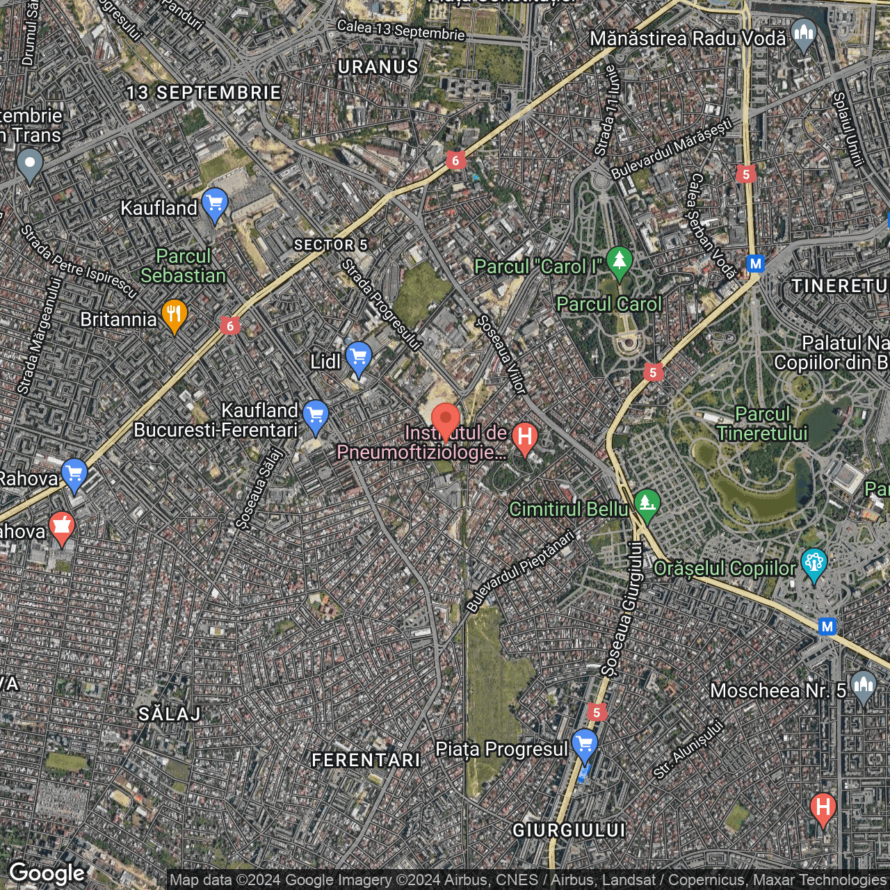 Poza harta hybrid, zoom 14, adresa str. Veseliei nr.5A, Sector 5, București, , judetul