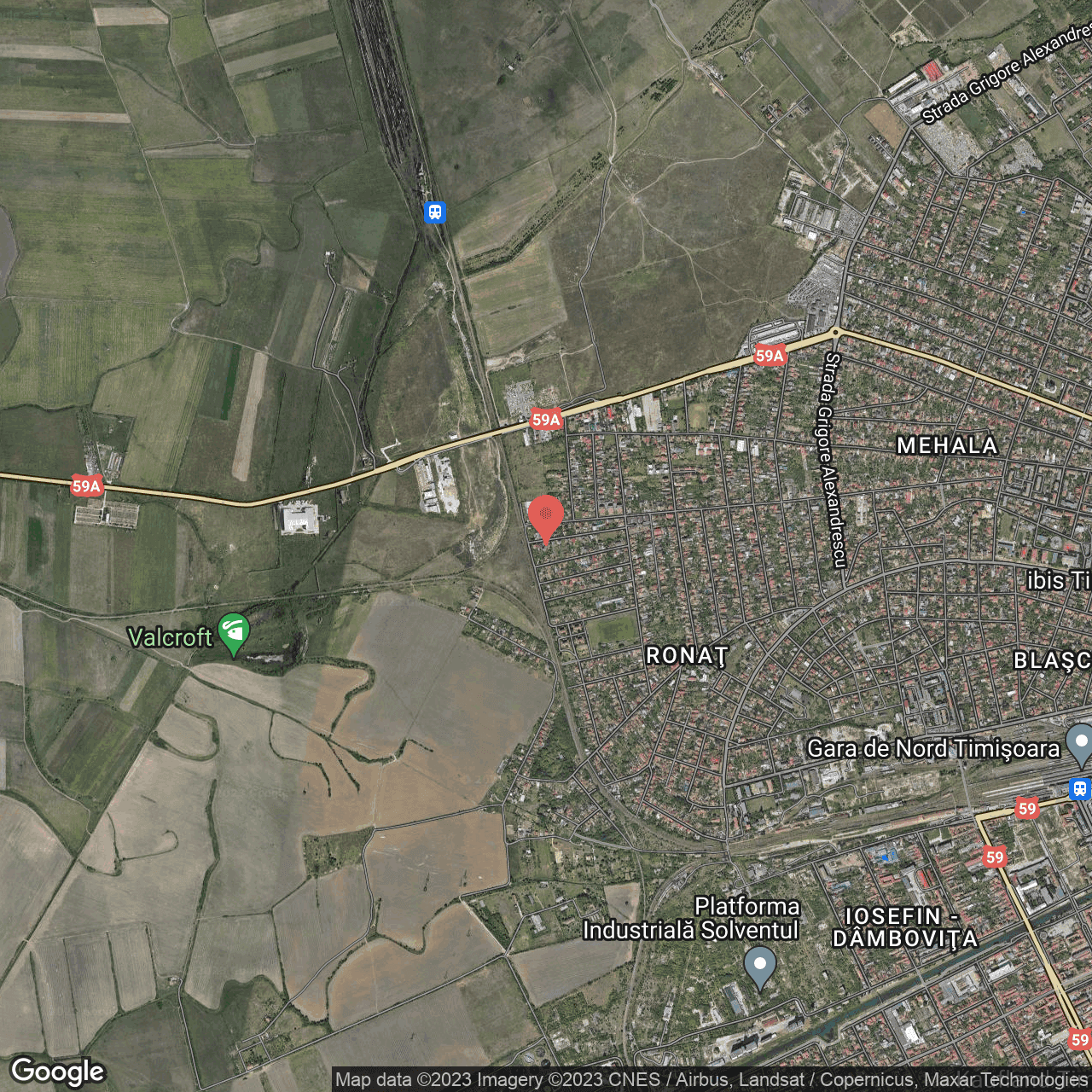 Poza harta hybrid, zoom 14, adresa Rarau 13 Timisoara, , judetul