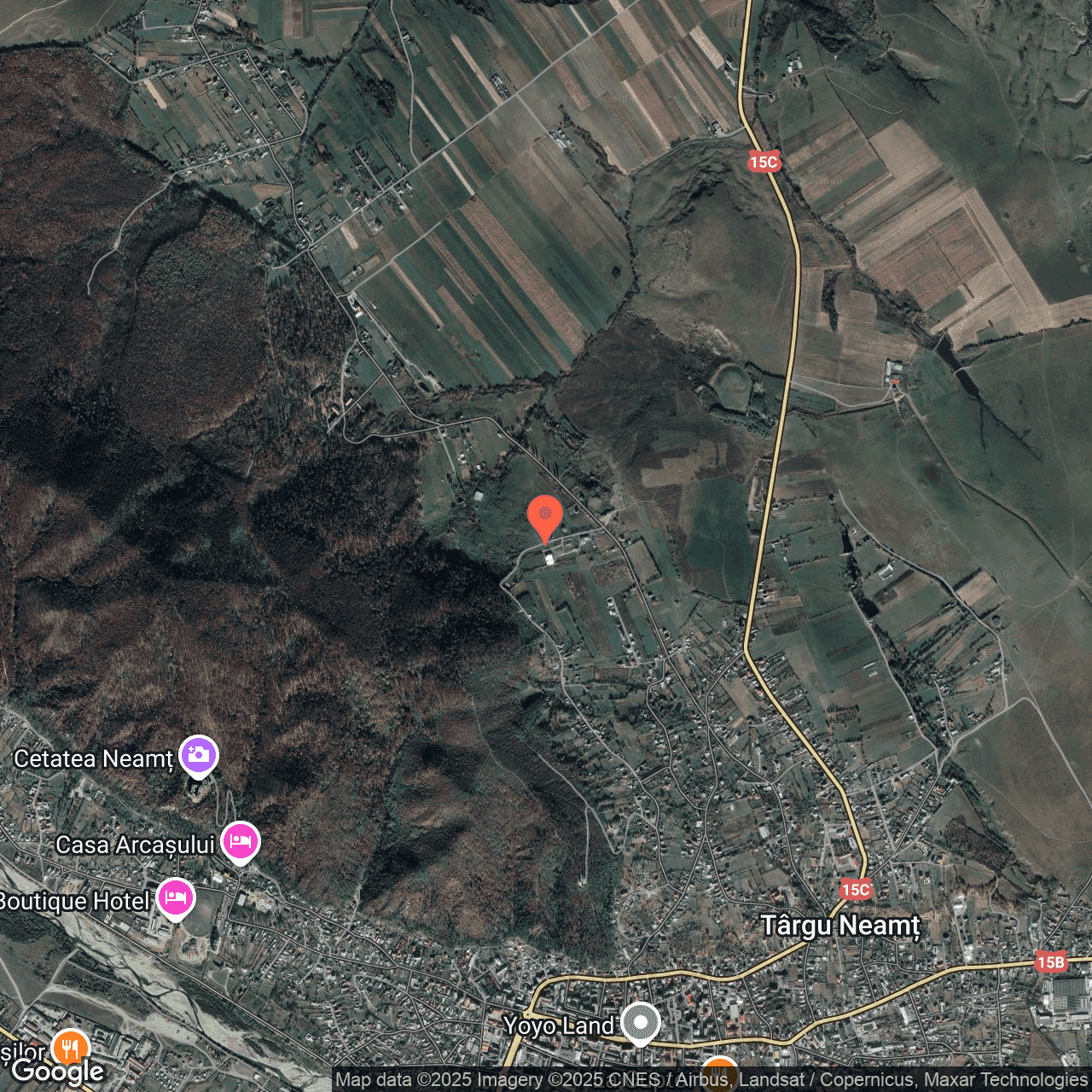 Poza harta hybrid, zoom 14, adresa str. Baile Oglinzi, orașul Targu Neamt, judetul Neamt, , judetul