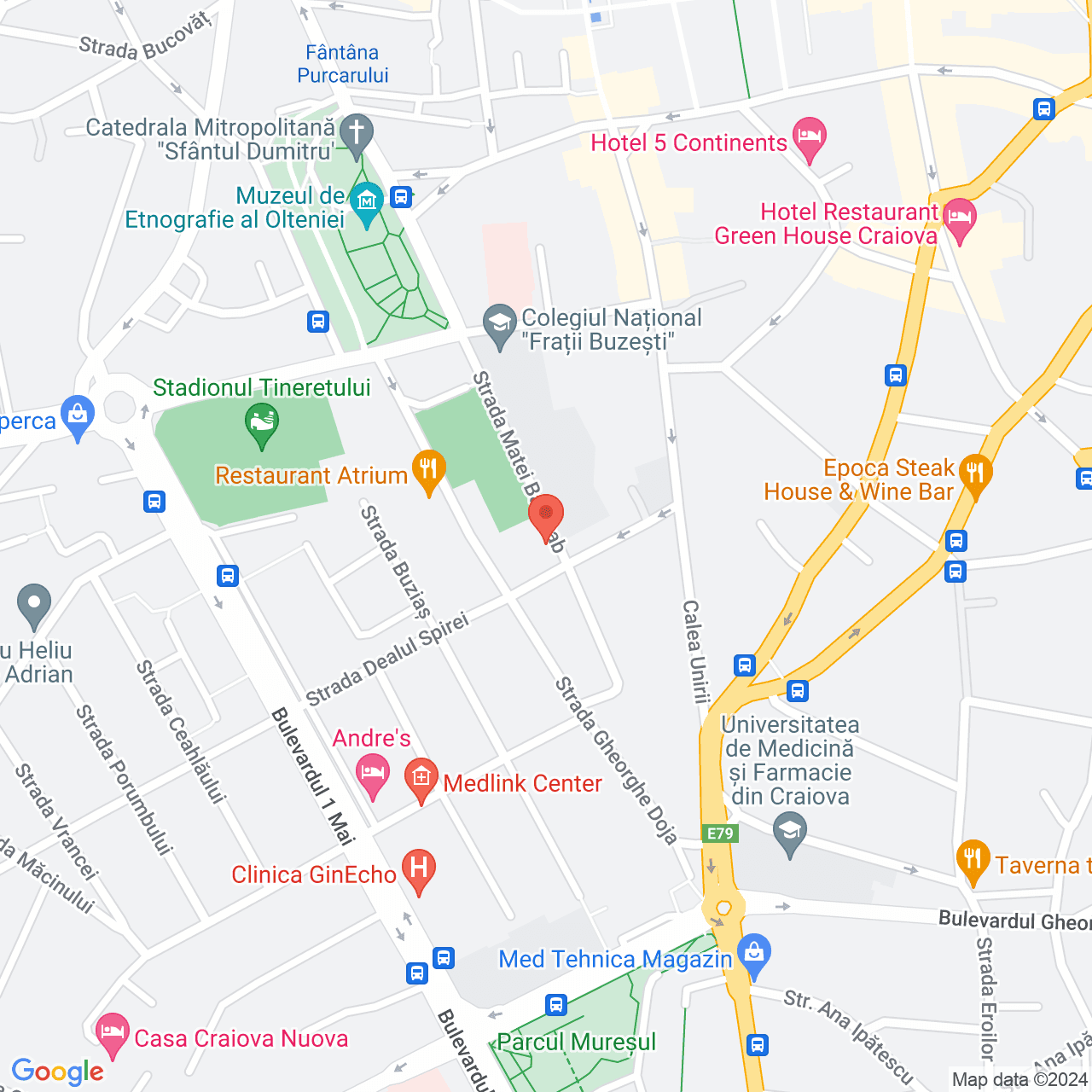 Poza harta streetview, zoom 16, adresa Craiova, str. Matei Basarab nr.20 , , judetul