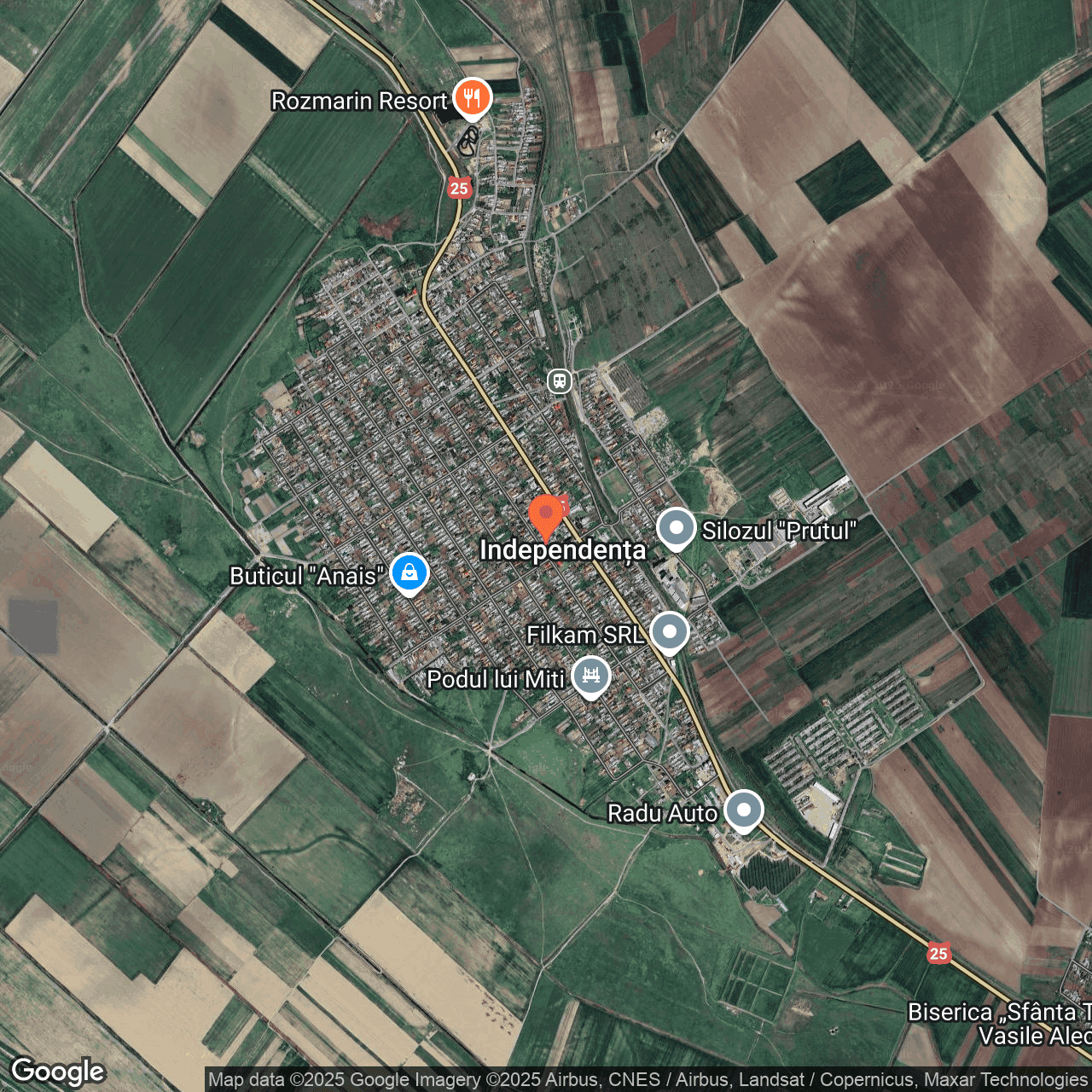 Poza harta hybrid, zoom 14, adresa Independența, strada Mihail Eminescu nr. 78A, , judetul