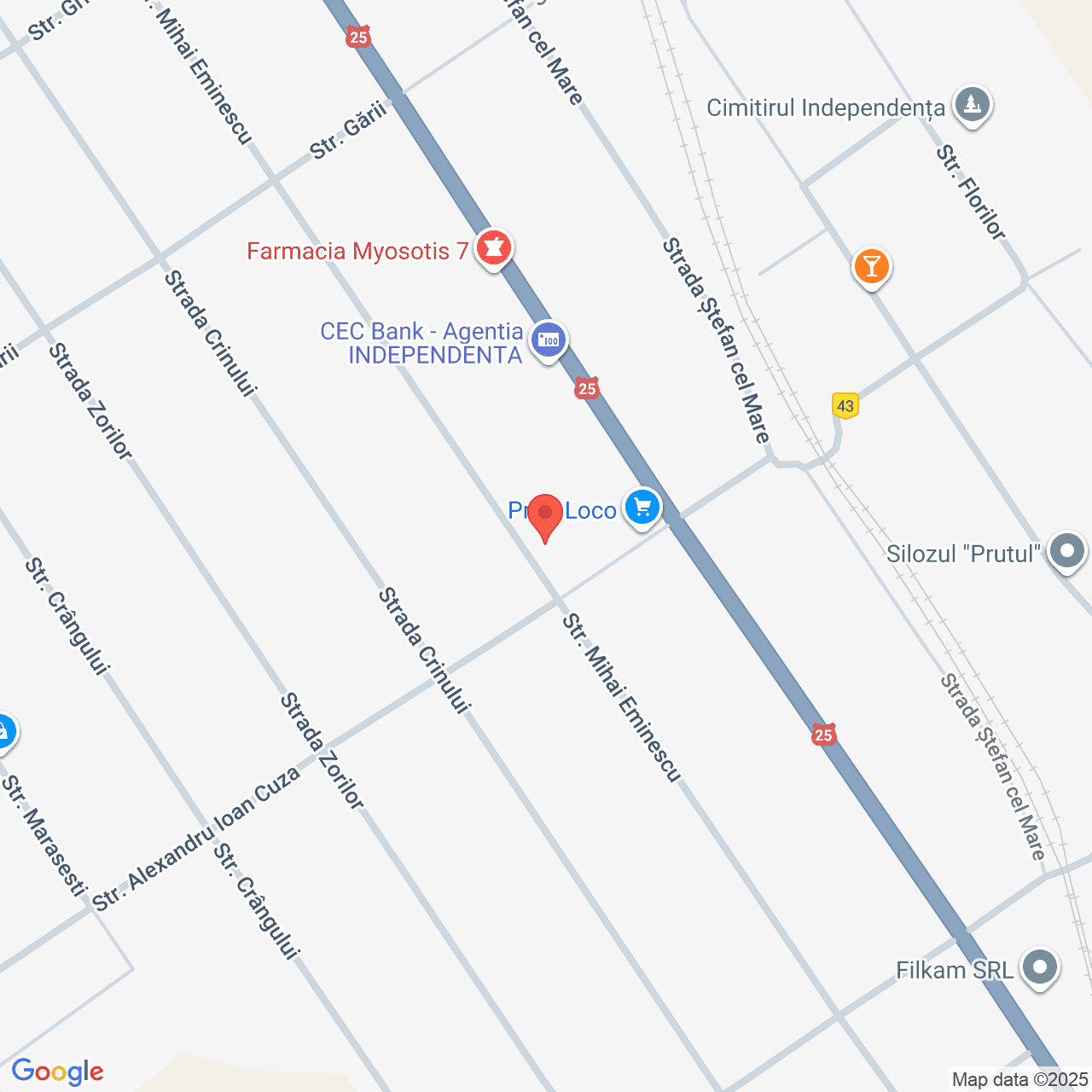 Poza harta streetview, zoom 16, adresa Independența, strada Mihail Eminescu nr. 78A, , judetul