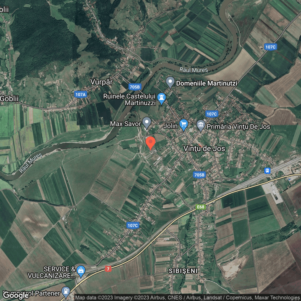 Poza harta hybrid, zoom 14, adresa Vințu de Jos, , judetul