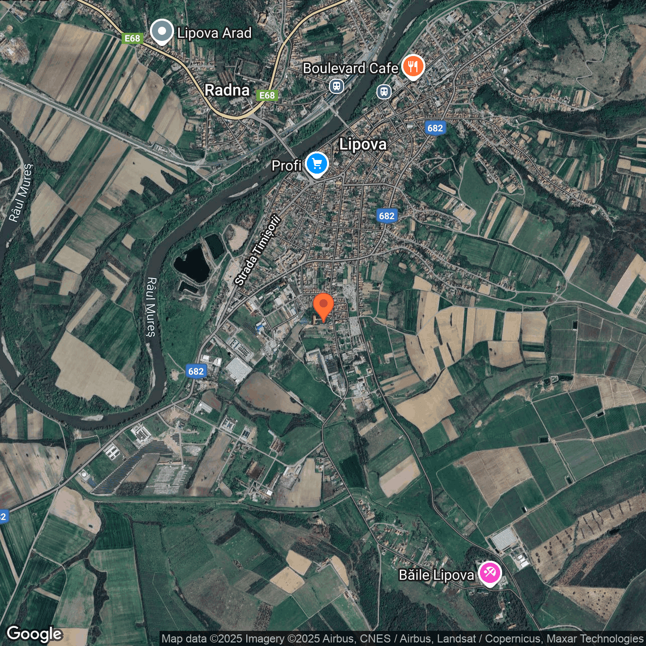 Poza harta hybrid, zoom 14, adresa Lipova, str. Lugojului nr.6, , judetul