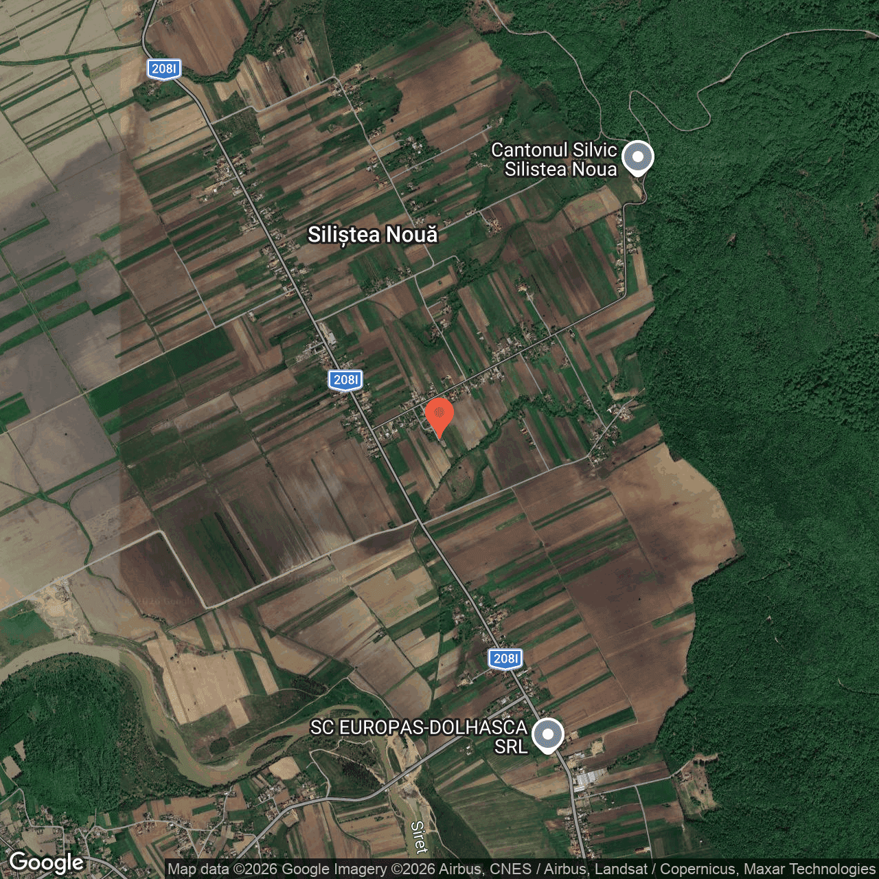 Poza harta hybrid, zoom 14, adresa Silistea Noua, oras Dolhasca, nr.67, jud.Suceava, , judetul