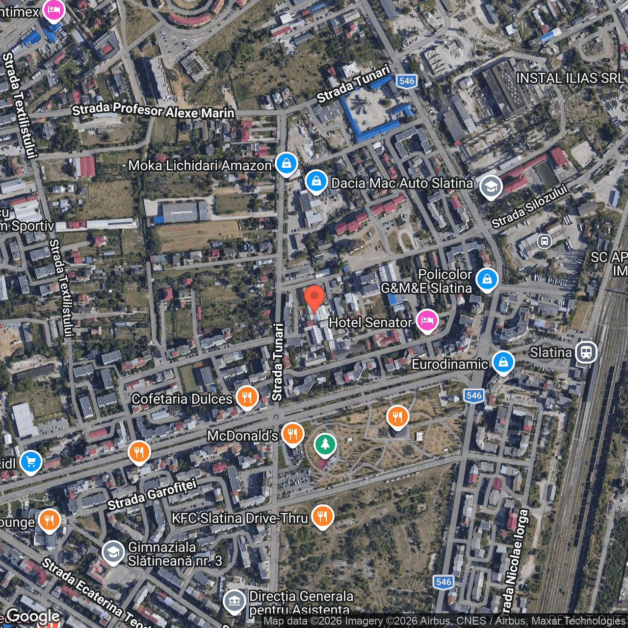 Poza harta hybrid, zoom 16, adresa Strada Tunari Slatina , , judetul