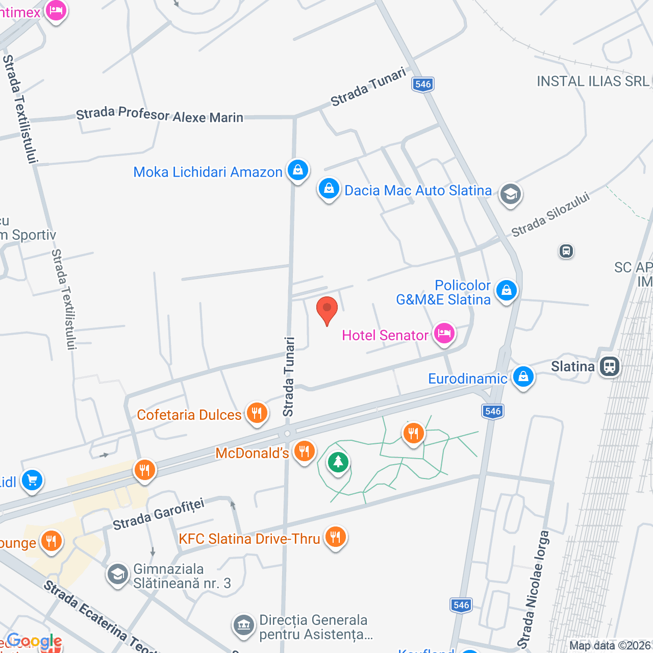 Poza harta streetview, zoom 16, adresa Strada Tunari Slatina , , judetul