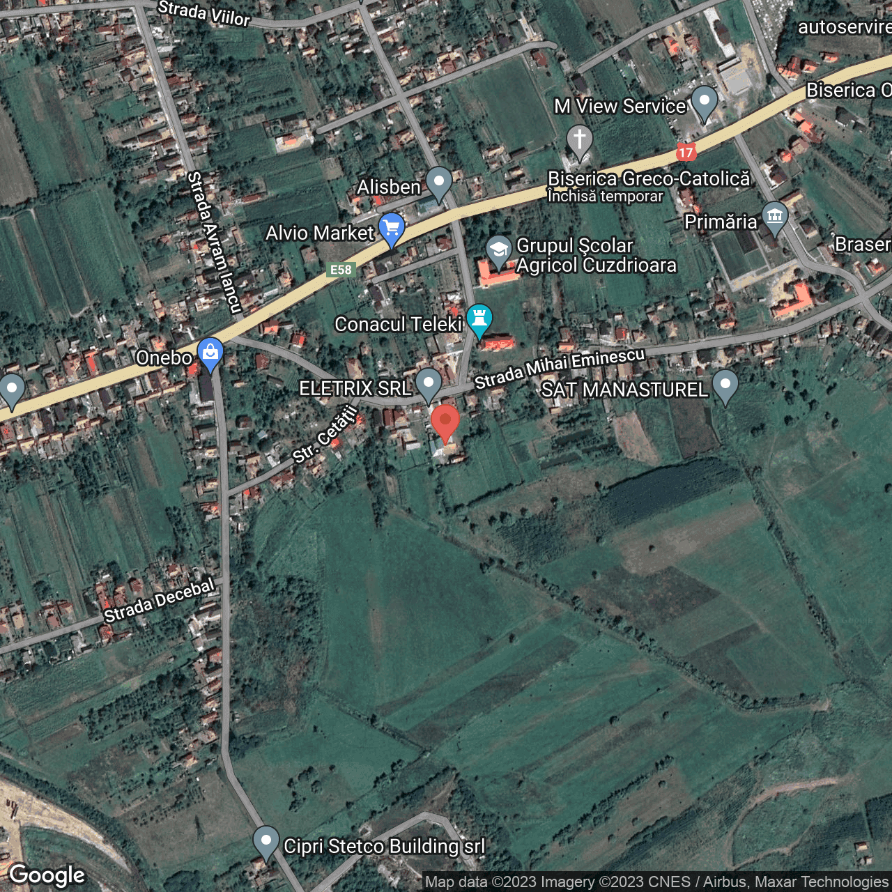 Poza harta hybrid, zoom 16, adresa Cuzdrioara, , judetul