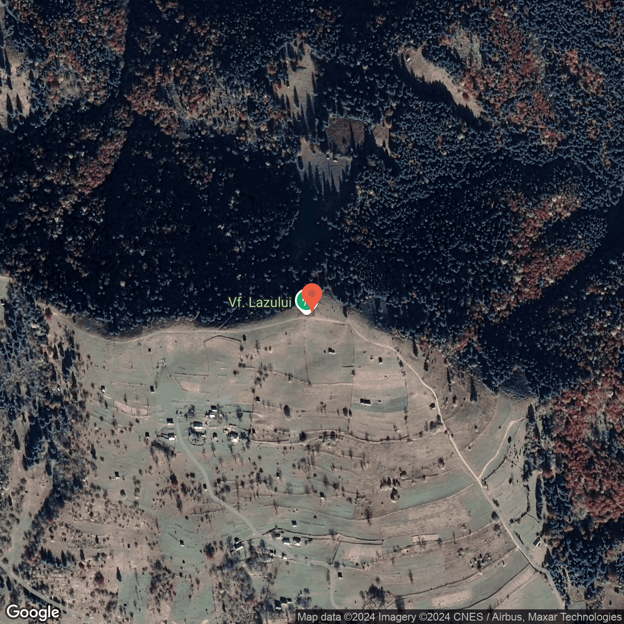 Poza harta hybrid, zoom 16, adresa Moisei Maramures, , judetul