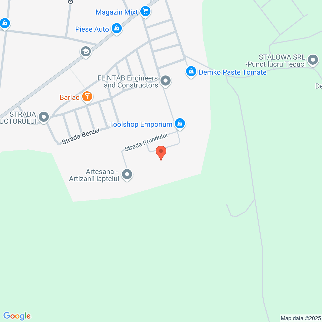 Poza harta streetview, zoom 16, adresa Tecuci, Str Prundului Nr 27, , judetul