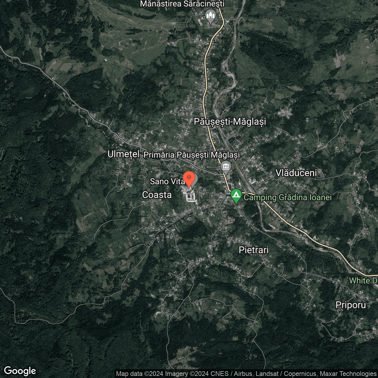 Poza harta hybrid, zoom 14, adresa Pausesti Maglasi, Valcea, , judetul