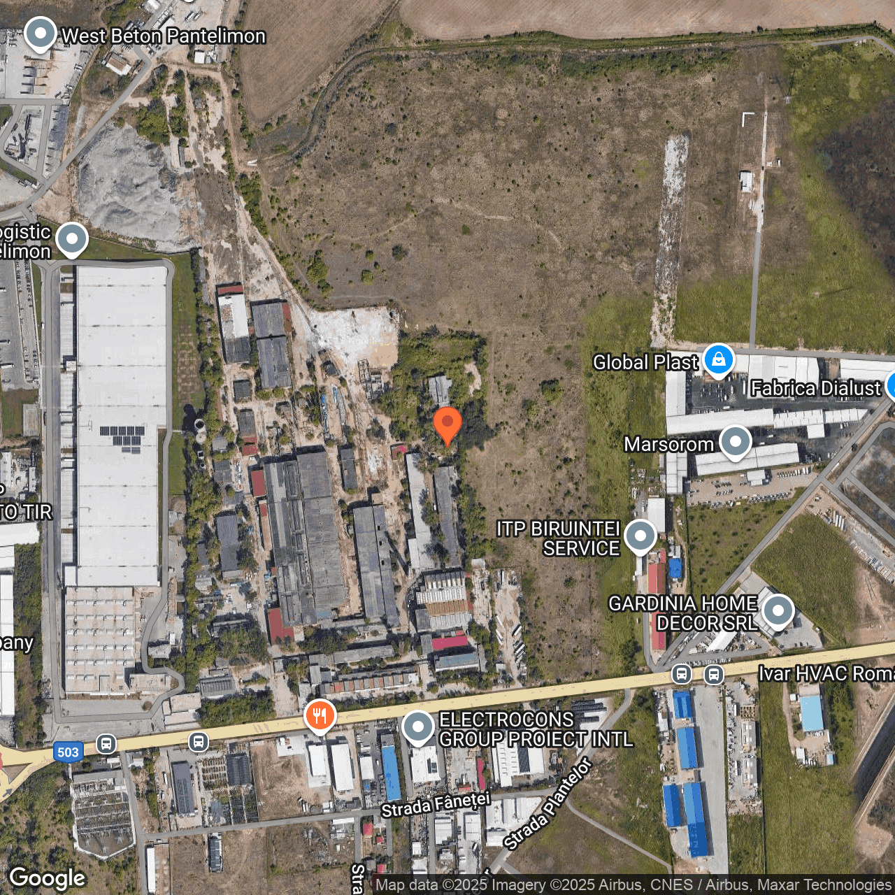 Poza harta hybrid, zoom 16, adresa Pantelimon, Bld. Biruinței, Nr. 100, Jud. Ilfov, , judetul