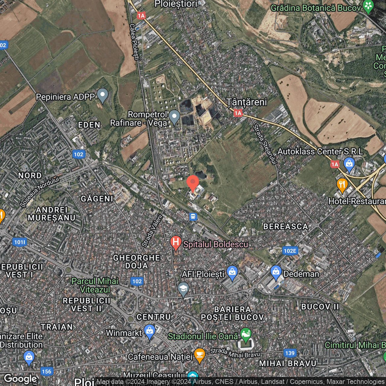 Poza harta hybrid, zoom 14, adresa Ploiești, str.Cuptoarelor, nr.2, , judetul