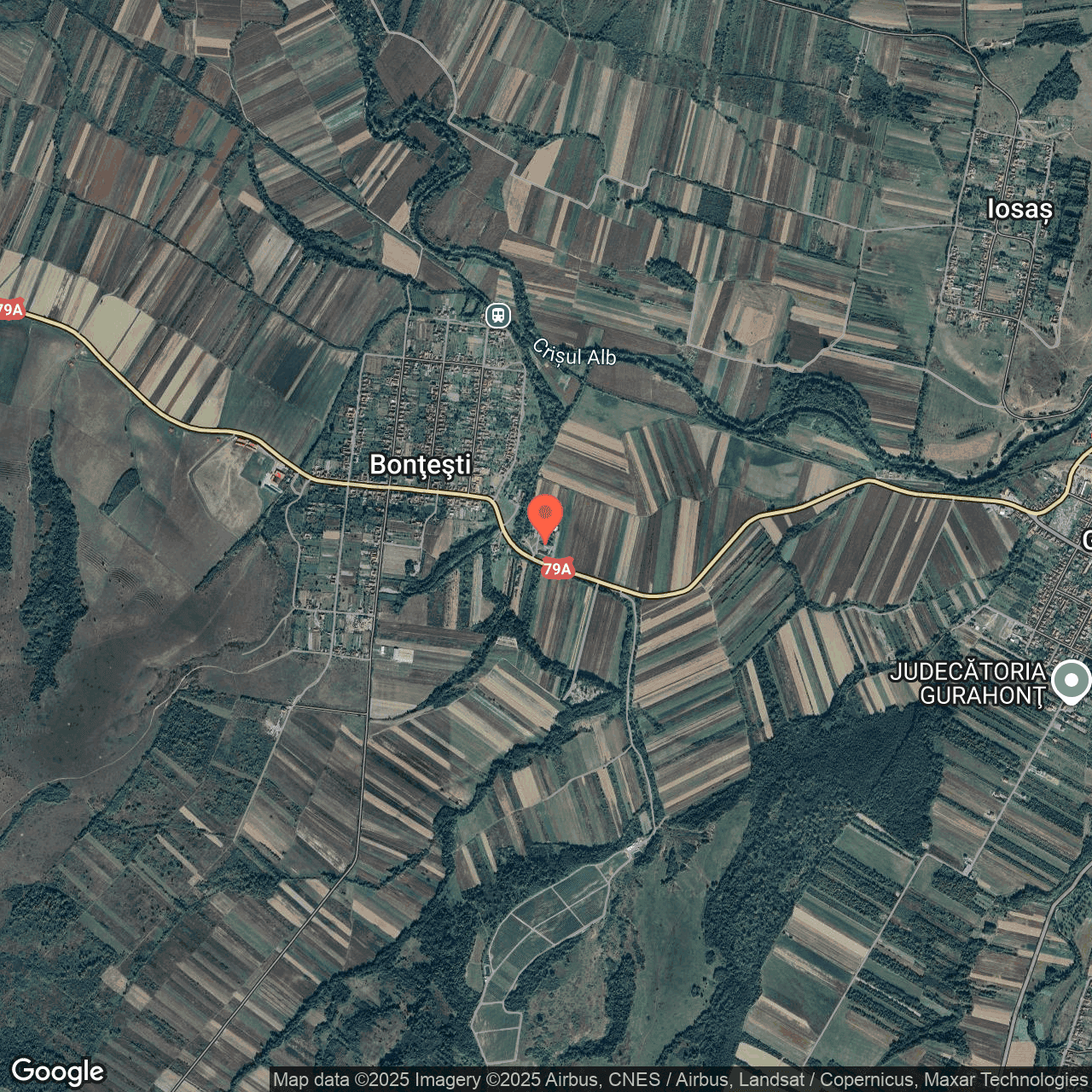 Poza harta hybrid, zoom 14, adresa Bontesti, comuna Gurahont judet Arad, , judetul