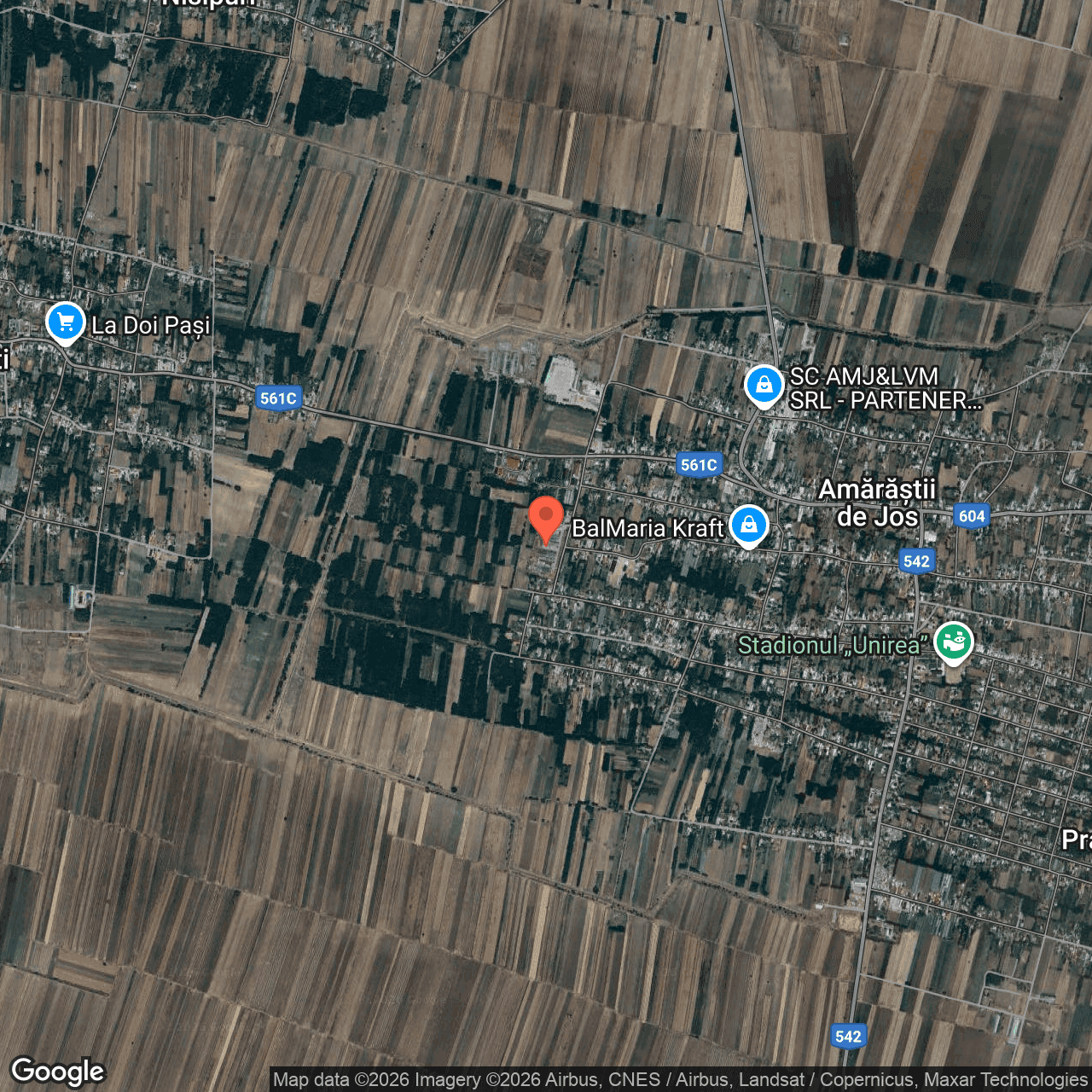 Poza harta hybrid, zoom 14, adresa Amarastii de Jos Dolj, , judetul