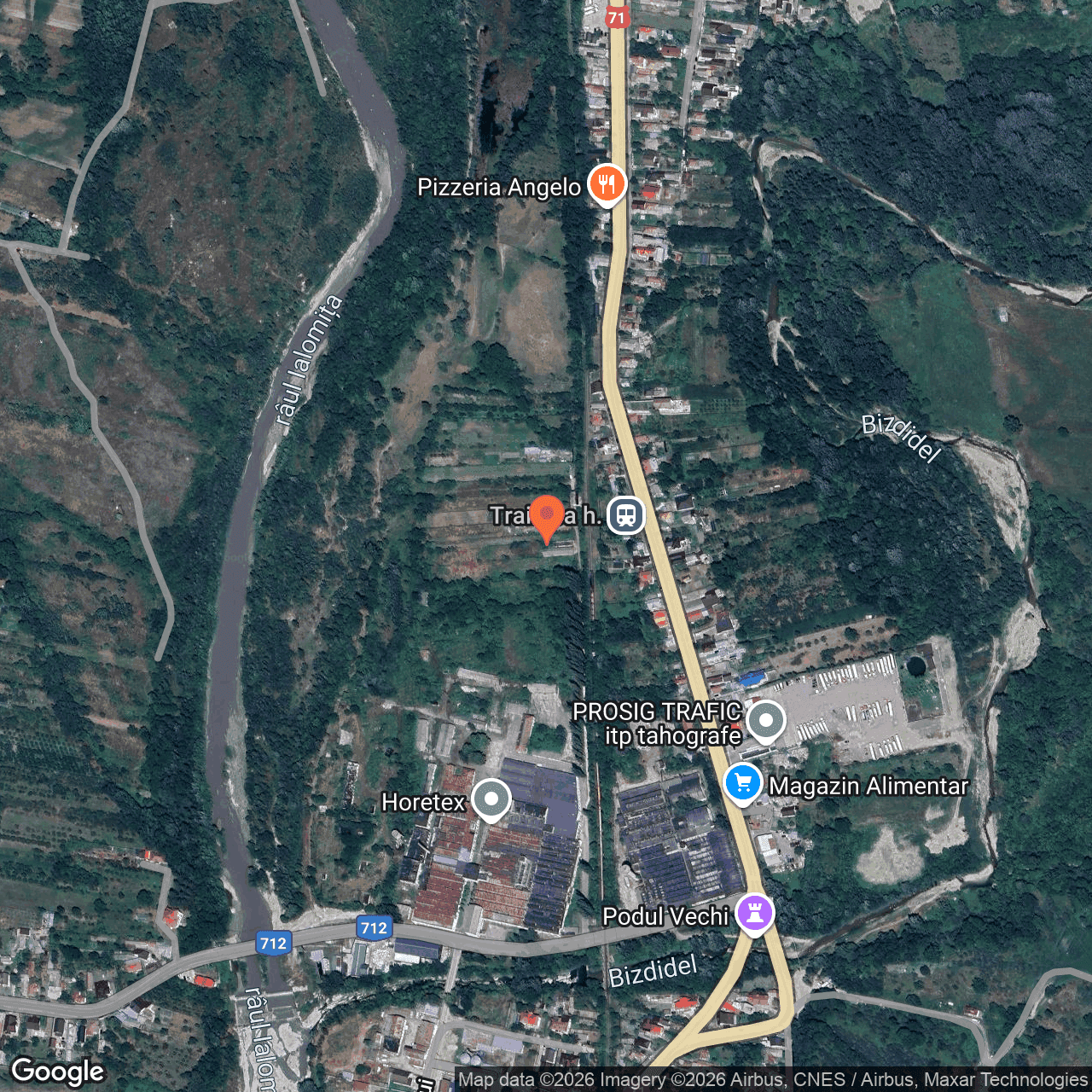 Poza harta hybrid, zoom 16, adresa Pucioasa Dambovita, , judetul