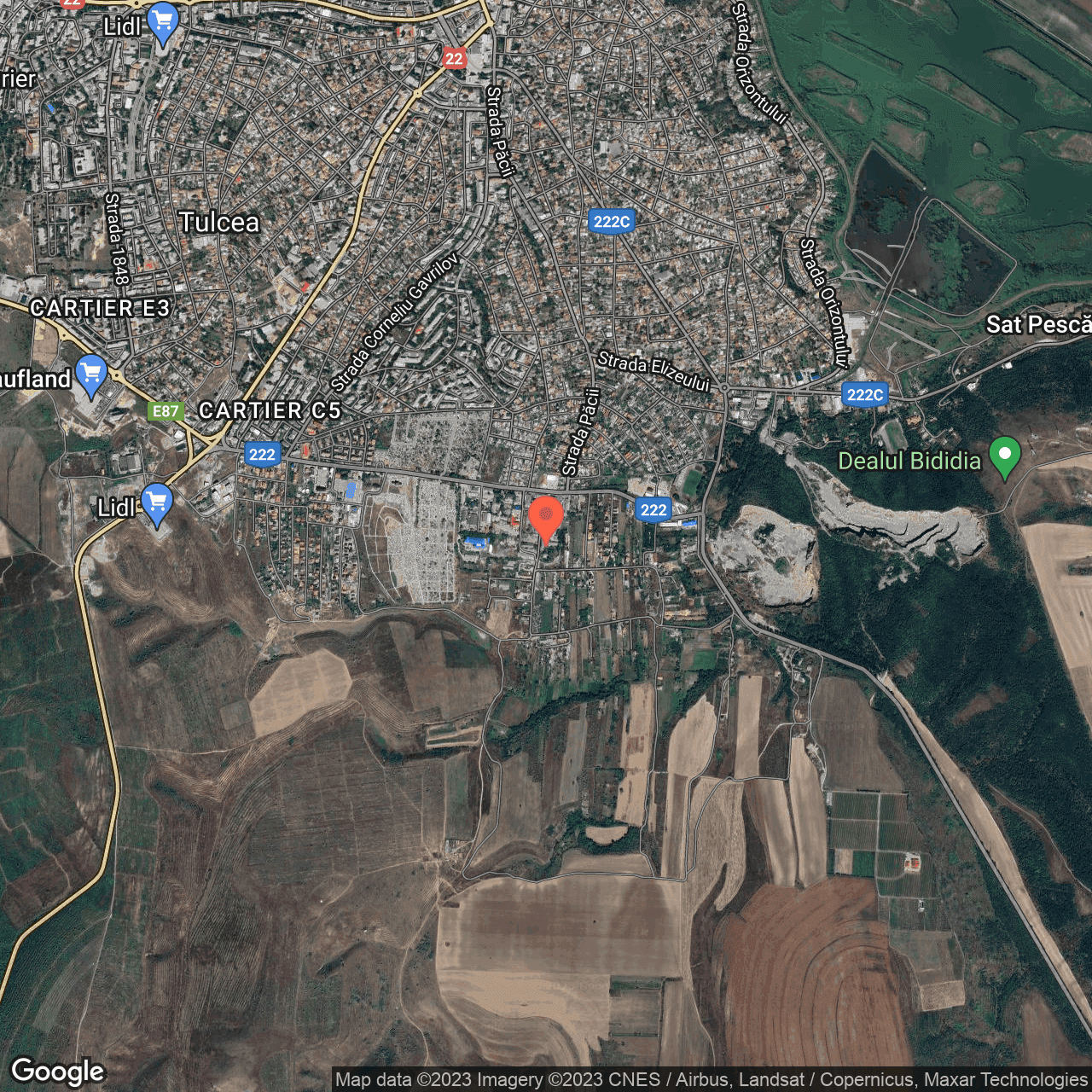 Poza harta hybrid, zoom 14, adresa Strada Viticulturii nr.12 Tulcea, , judetul