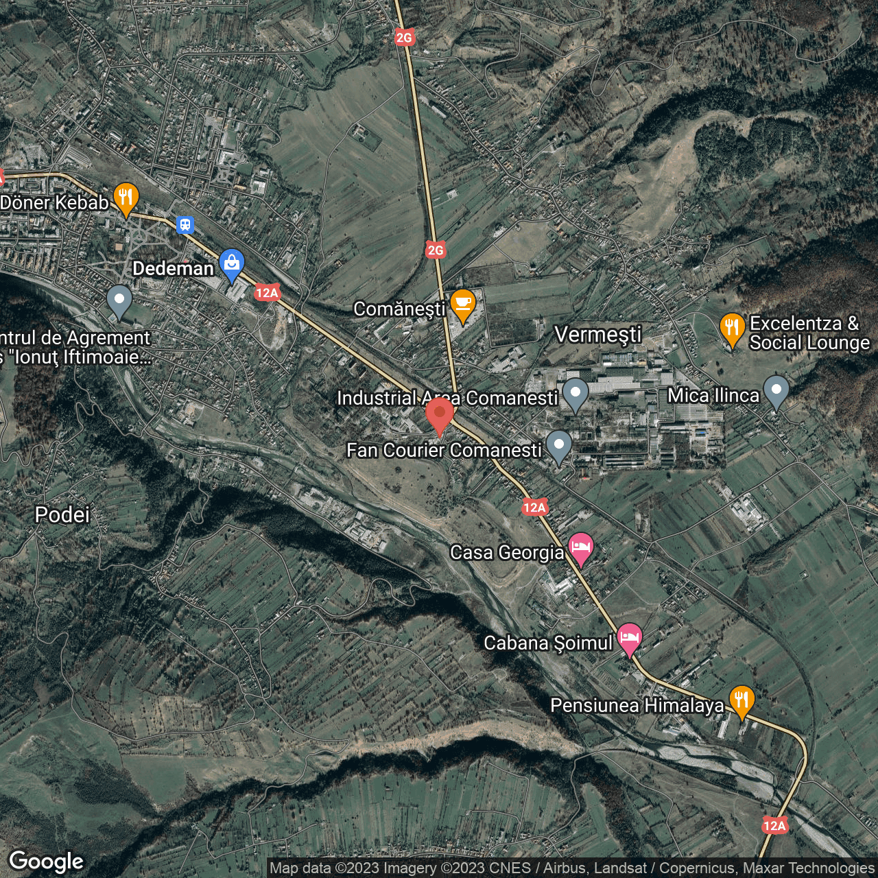 Poza harta hybrid, zoom 14, adresa Comanesti str. Moldovei, nr. 40A, , judetul