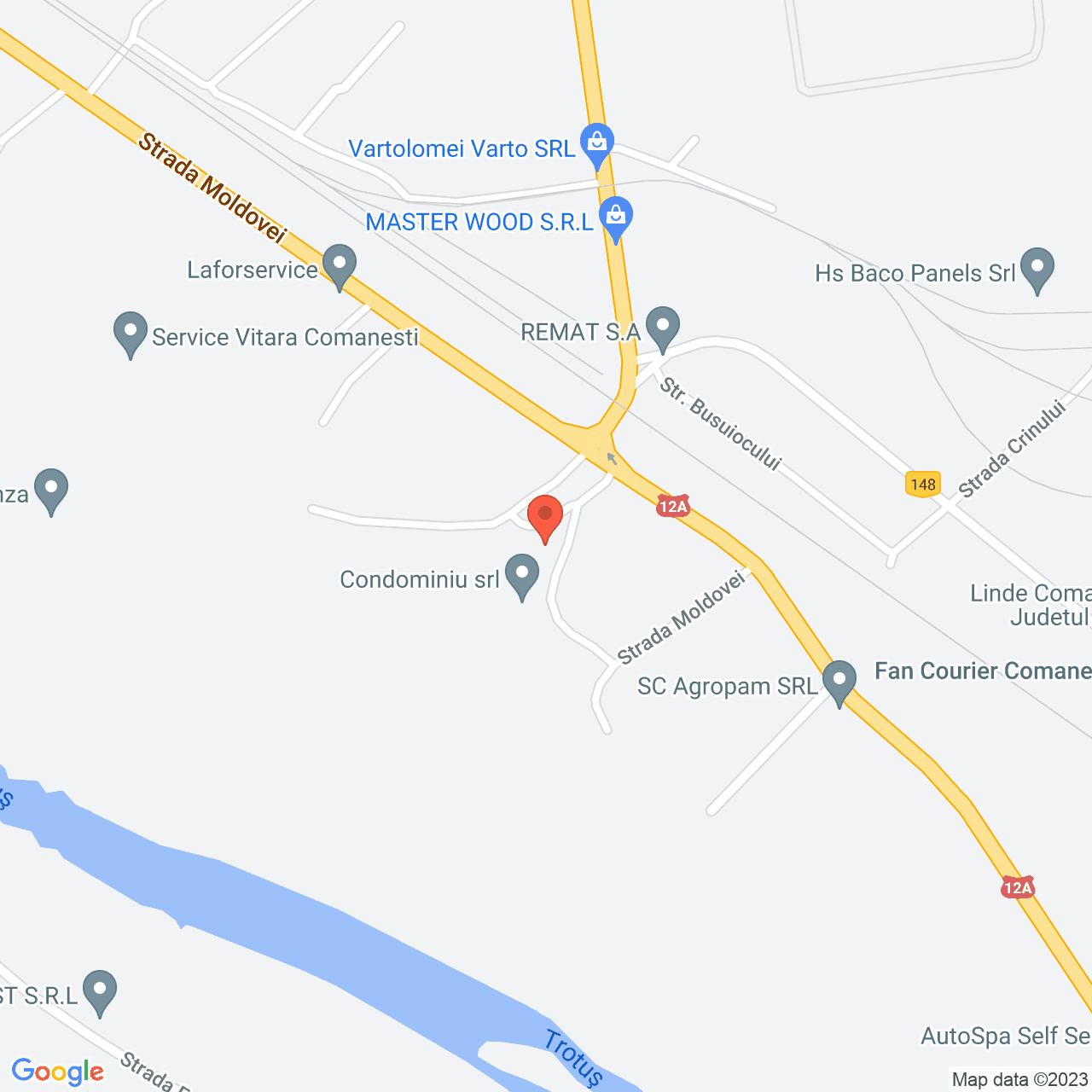 Poza harta streetview, zoom 16, adresa Comanesti str. Moldovei, nr. 40A, , judetul