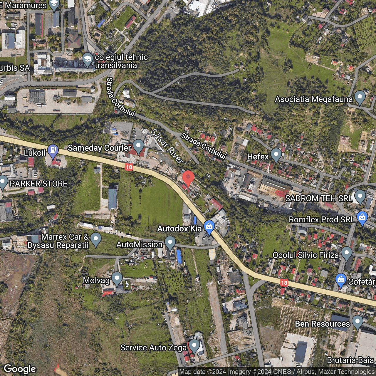 Poza harta hybrid, zoom 16, adresa Baia Mare, str. Vasile Lucaciu, nr. 162, , judetul