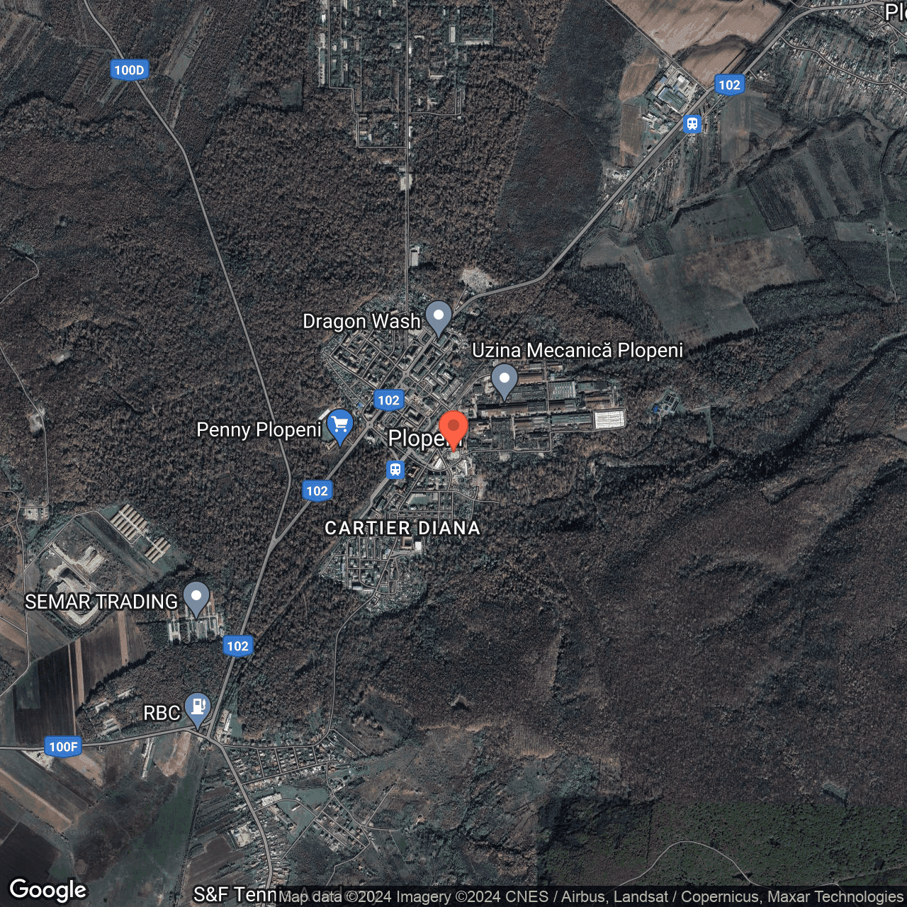 Poza harta hybrid, zoom 14, adresa Plopeni, Prahova, , judetul