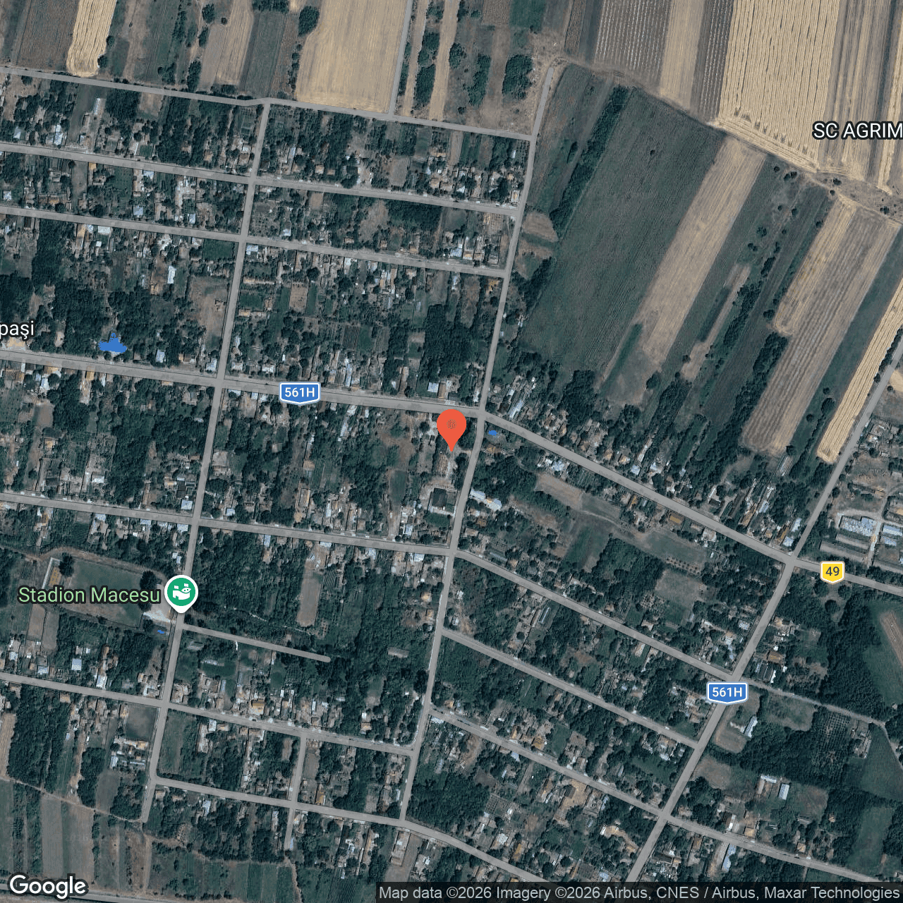 Poza harta hybrid, zoom 16, adresa Macesu de Sus, judet Dolj, , judetul