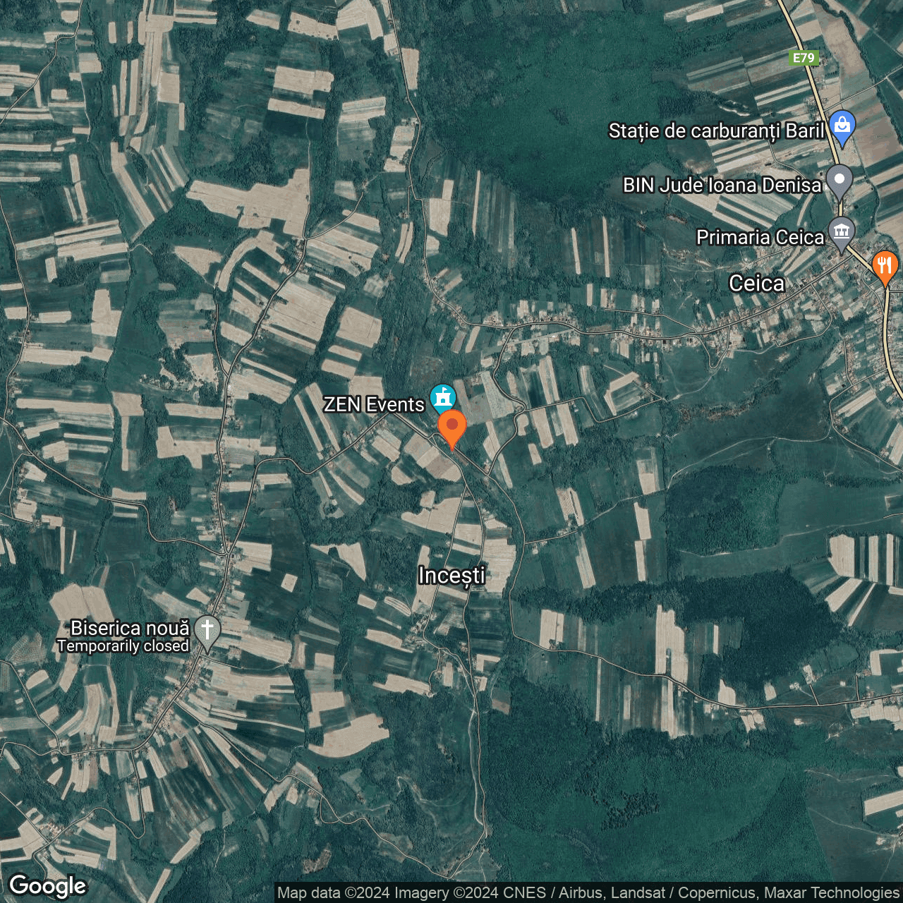 Poza harta hybrid, zoom 14, adresa Ceica, , judetul