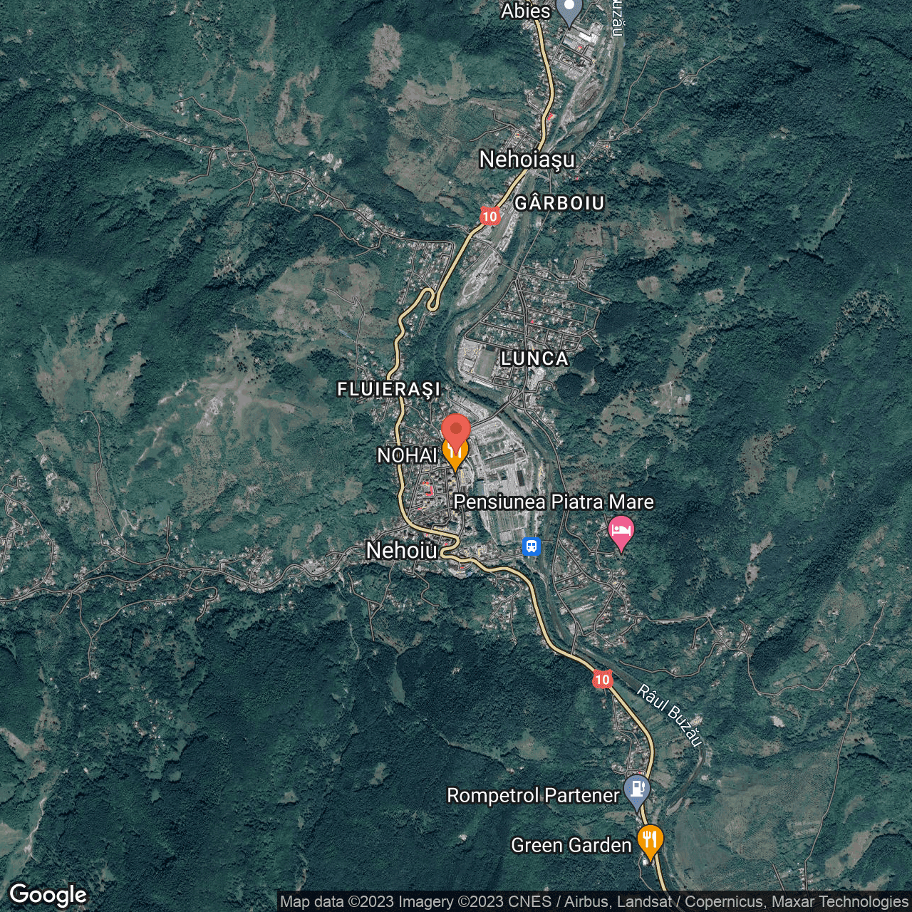 Poza harta hybrid, zoom 14, adresa Nehoiu Buzau, , judetul