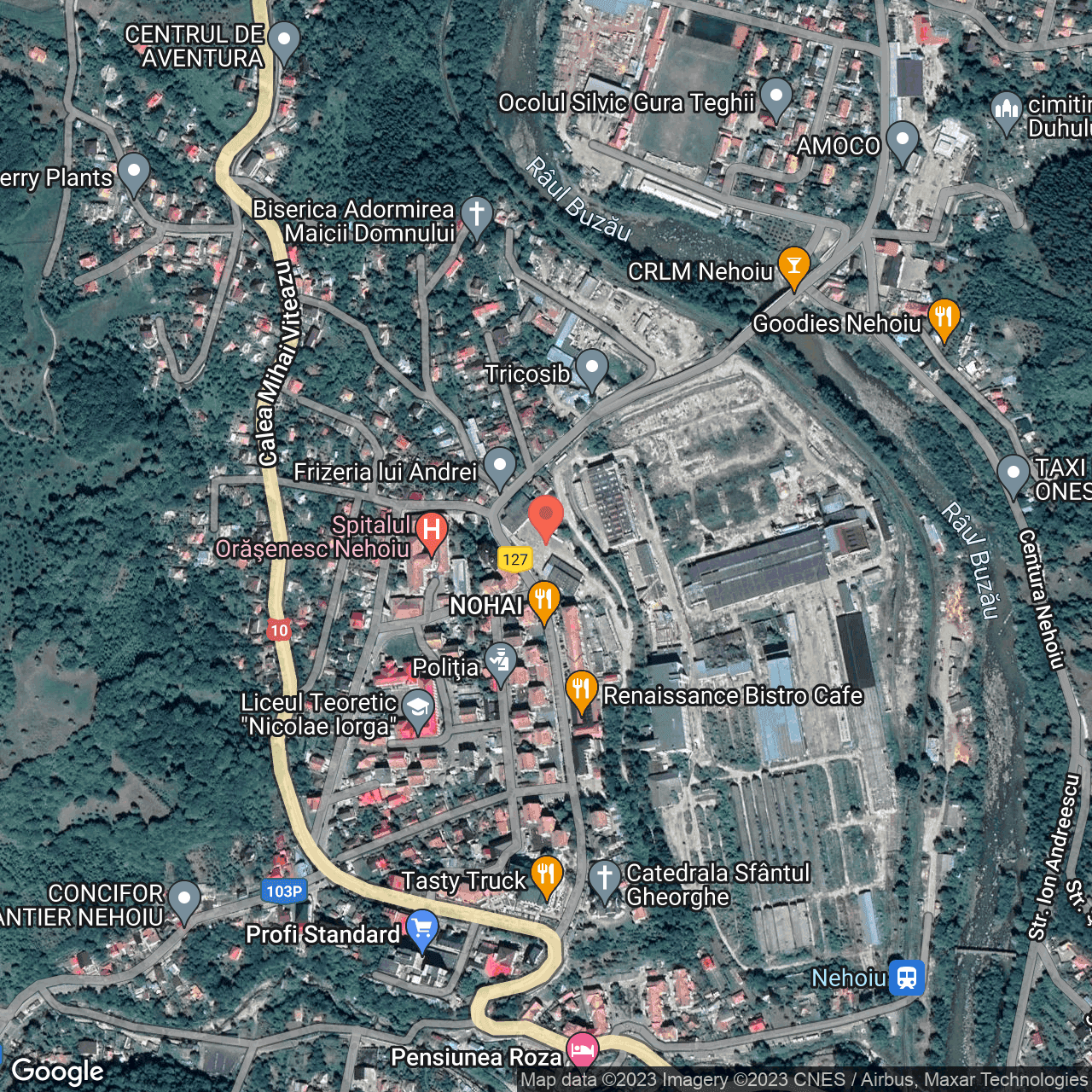 Poza harta hybrid, zoom 16, adresa Nehoiu Buzau, , judetul