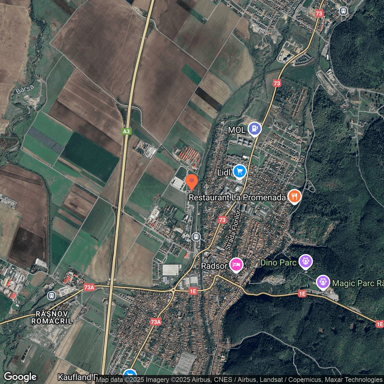 Poza harta hybrid, zoom 14, adresa Râşnov, str. Gării nr.6, , judetul