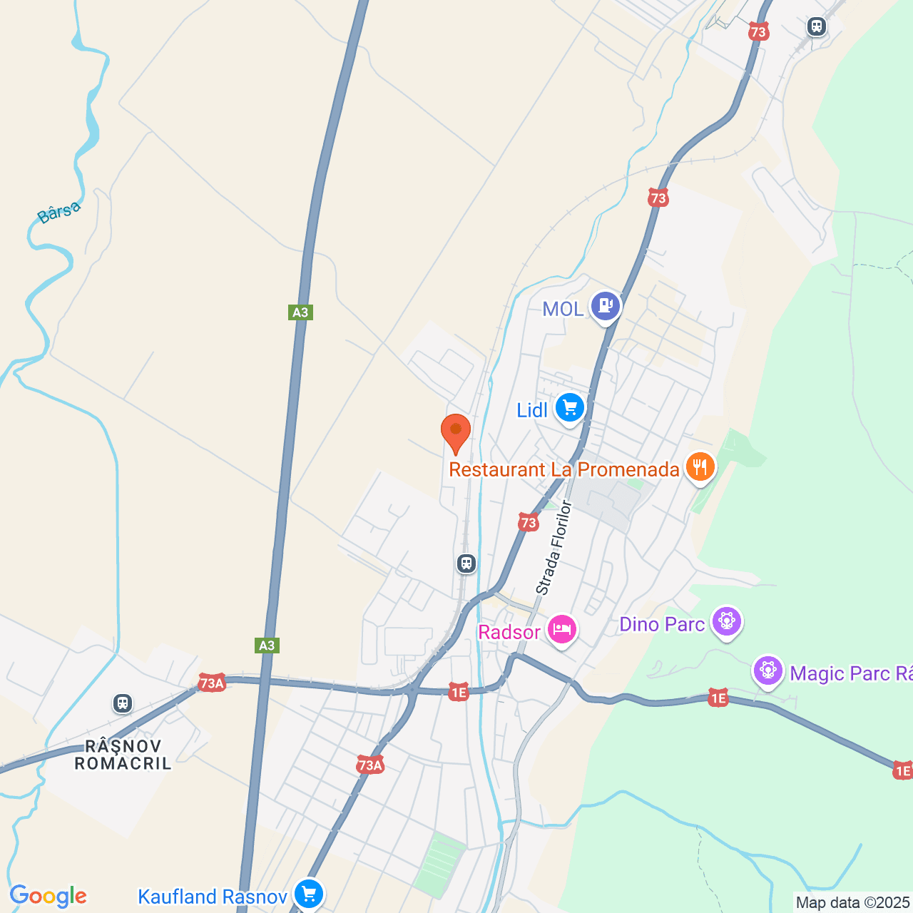 Poza harta streetview, zoom 14, adresa Râşnov, str. Gării nr.6, , judetul