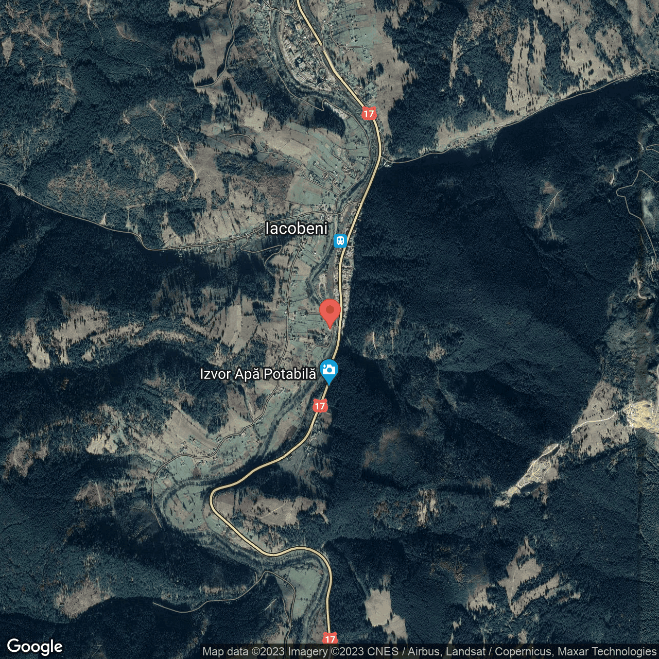 Poza harta hybrid, zoom 14, adresa Iacobeni, , judetul